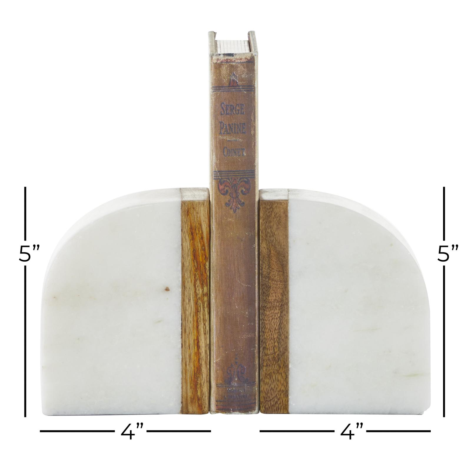 Two Toned Marble Modern Bookends 6 Two Toned Marble Modern Bookends