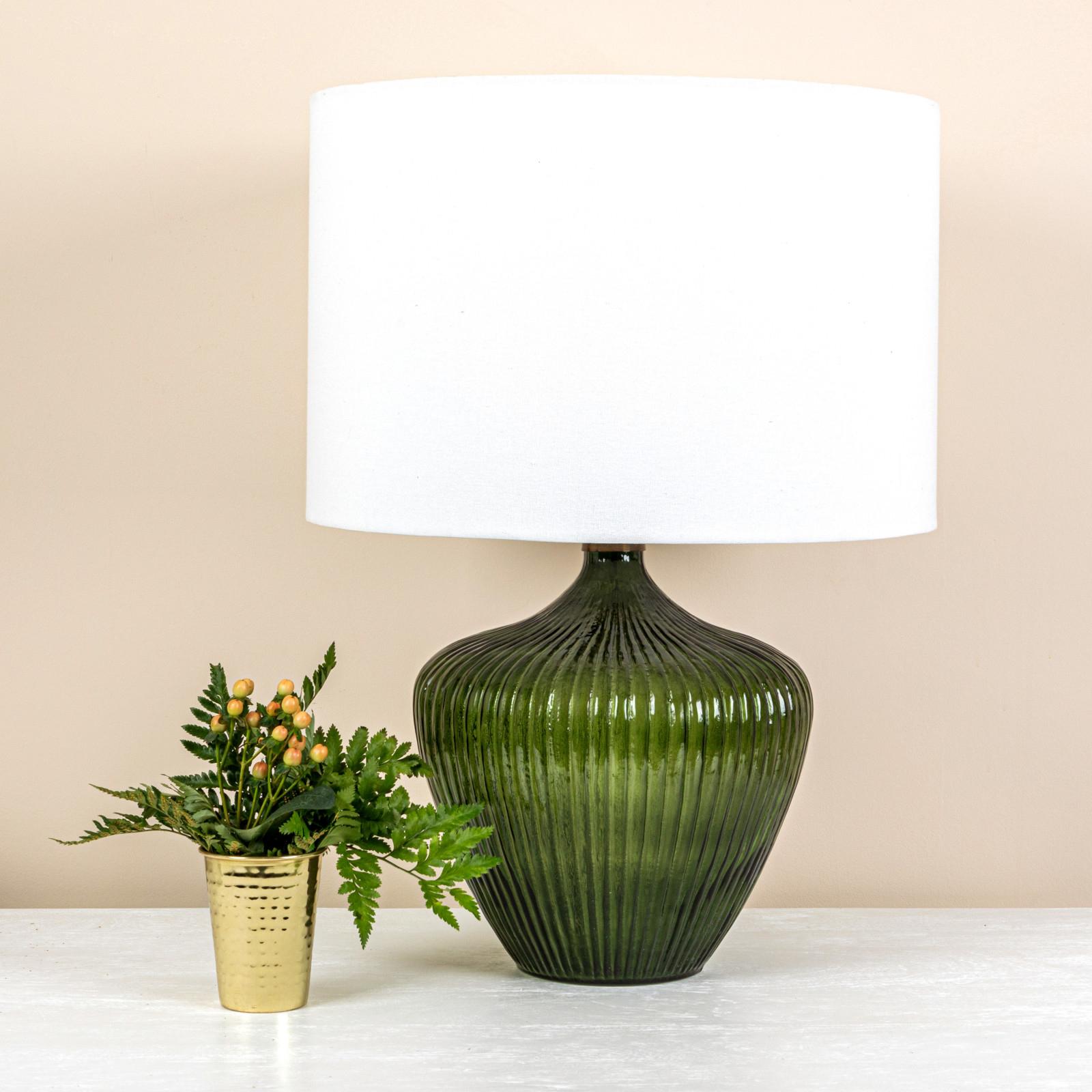 Chelsea Glass Table Lamp with Drum Shade 12 Chelsea Glass Table Lamp with Drum Shade