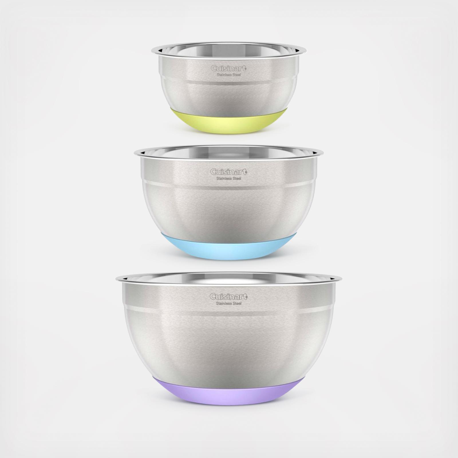 3-Piece Mixing Bowls with Nonslip Base CTG-00-SMBS 1 3-Piece Mixing Bowls with Nonslip Base CTG-00-SMBS