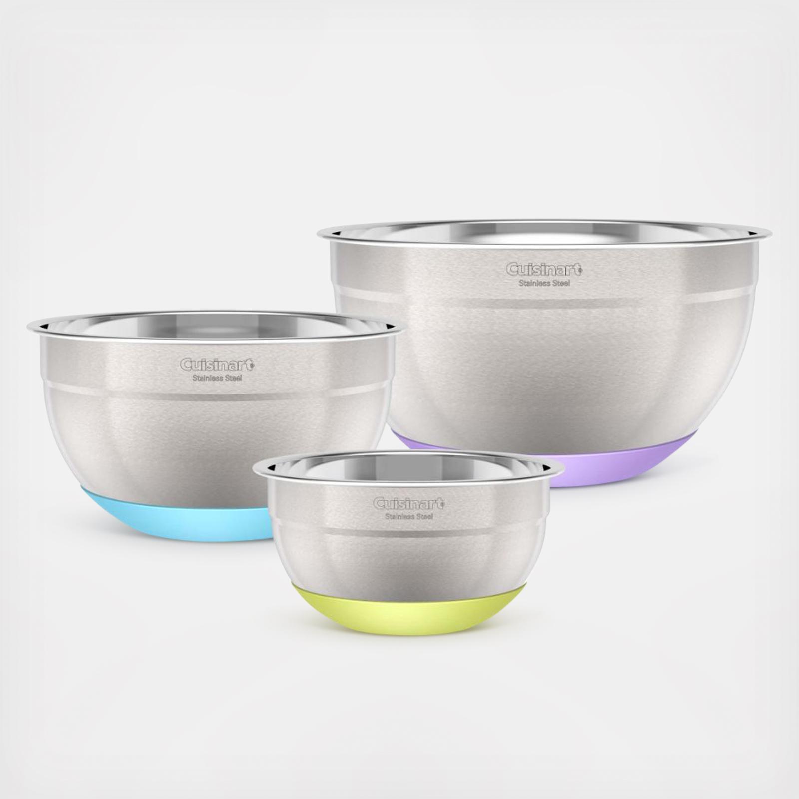 3-Piece Mixing Bowls with Nonslip Base CTG-00-SMBS 2 3-Piece Mixing Bowls with Nonslip Base CTG-00-SMBS