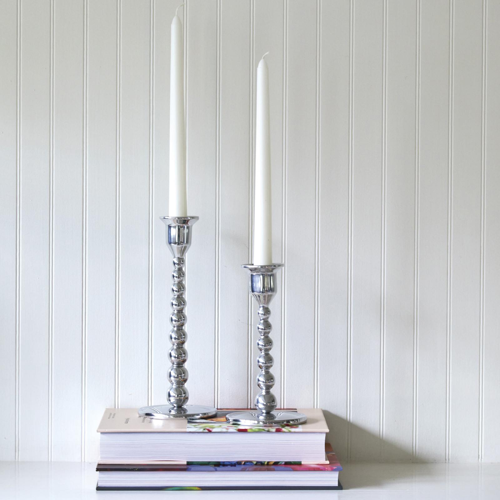 String of Pearls Medium Candlestick, Set of 2