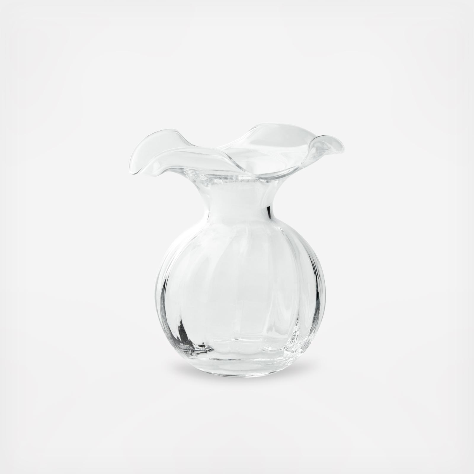 Hibiscus Glass Fluted Vase 2 Hibiscus Glass Fluted Vase