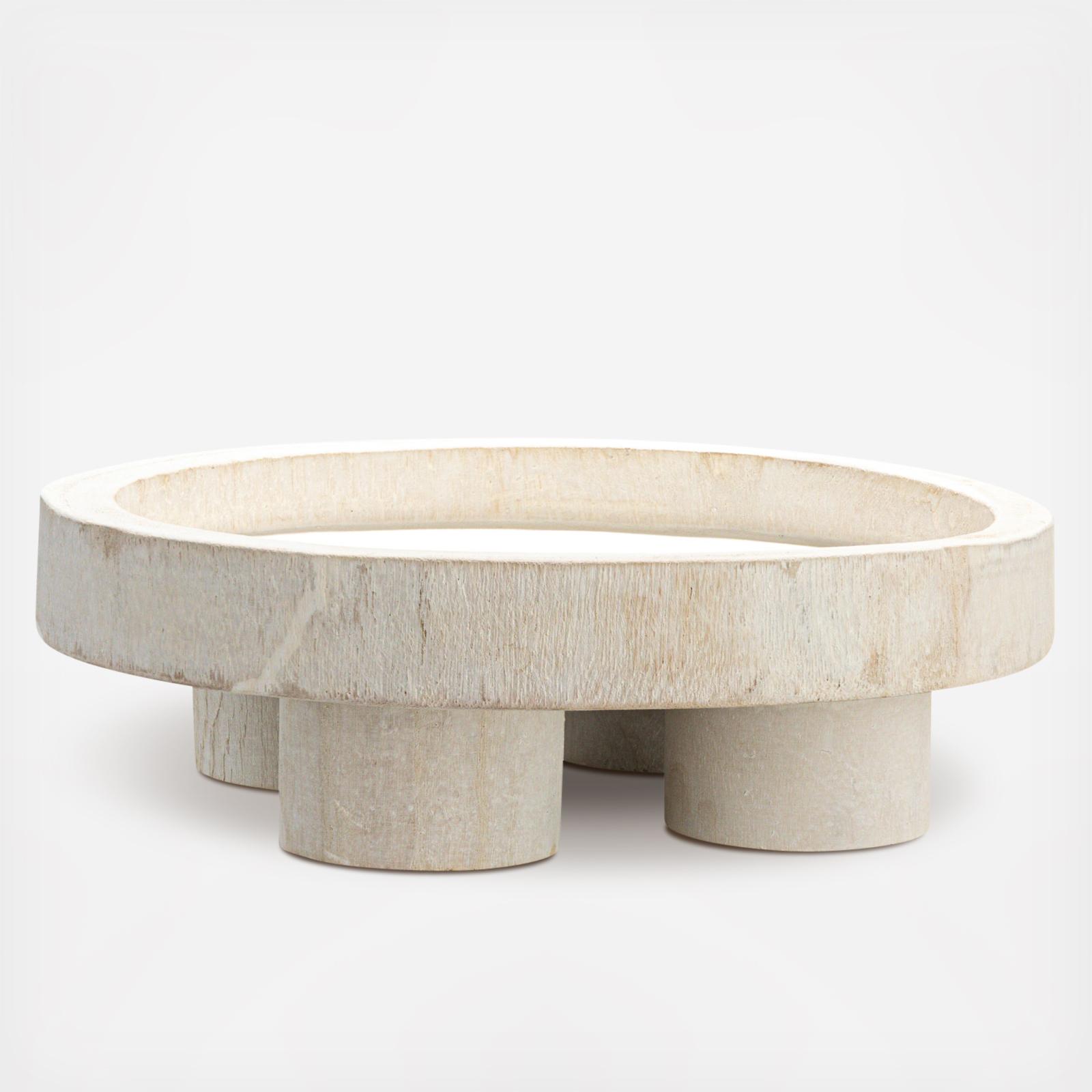 Paulownia Wood Pedestal Tray 2 Paulownia Wood Pedestal Tray