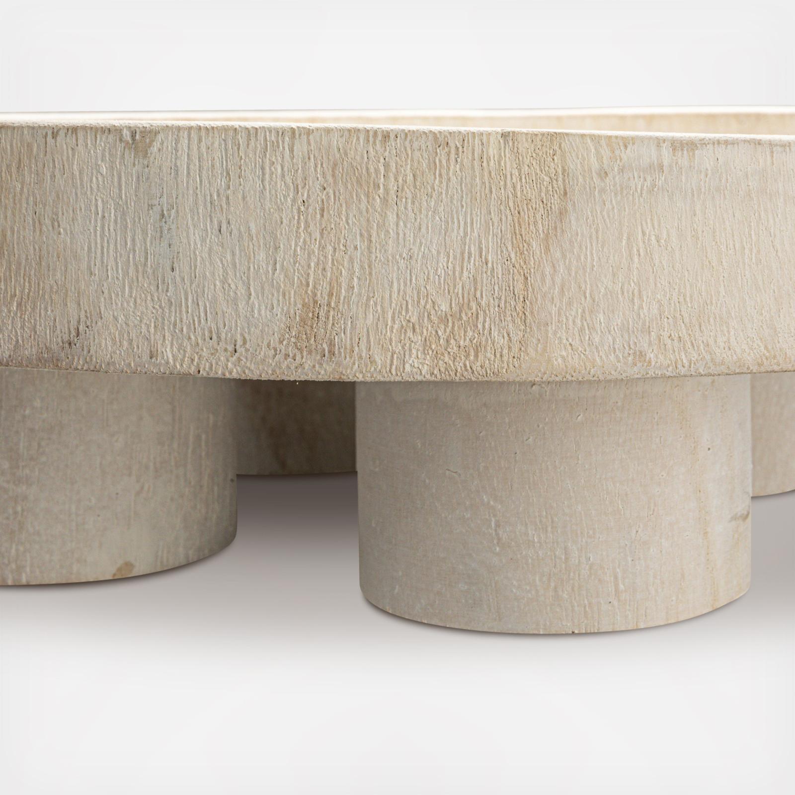 Paulownia Wood Pedestal Tray 4 Paulownia Wood Pedestal Tray