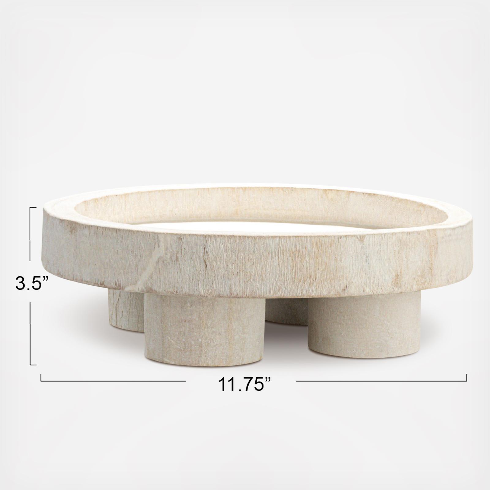 Paulownia Wood Pedestal Tray 6 Paulownia Wood Pedestal Tray