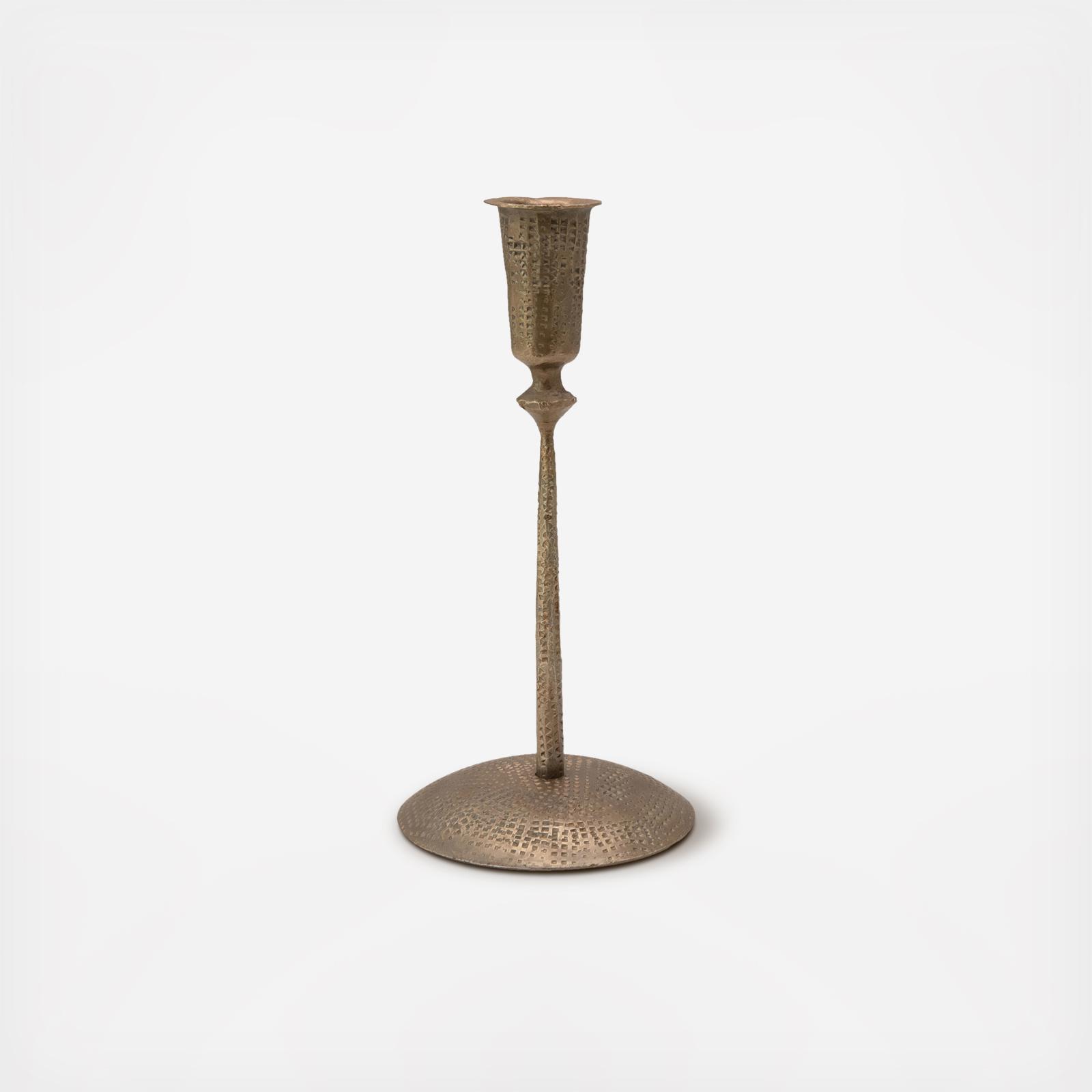 Hand-Forged Hammered Metal Taper Holder