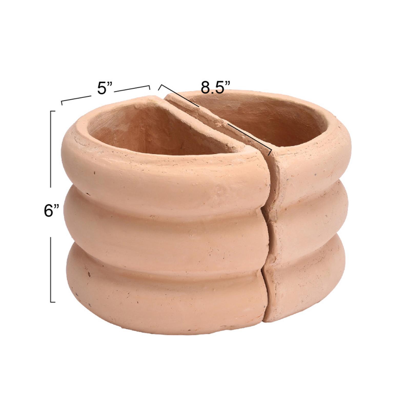 Terracotta Vase Bookend, Set of 2 8 Terracotta Vase Bookend, Set of 2