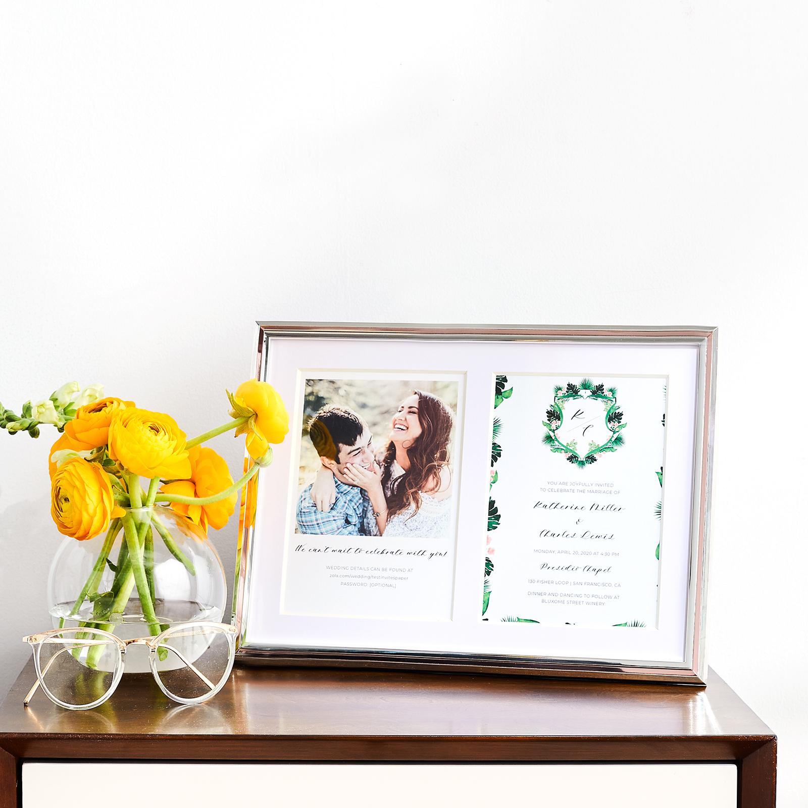 Rosy Glow Double Invitation Frame 7 Rosy Glow Double Invitation Frame