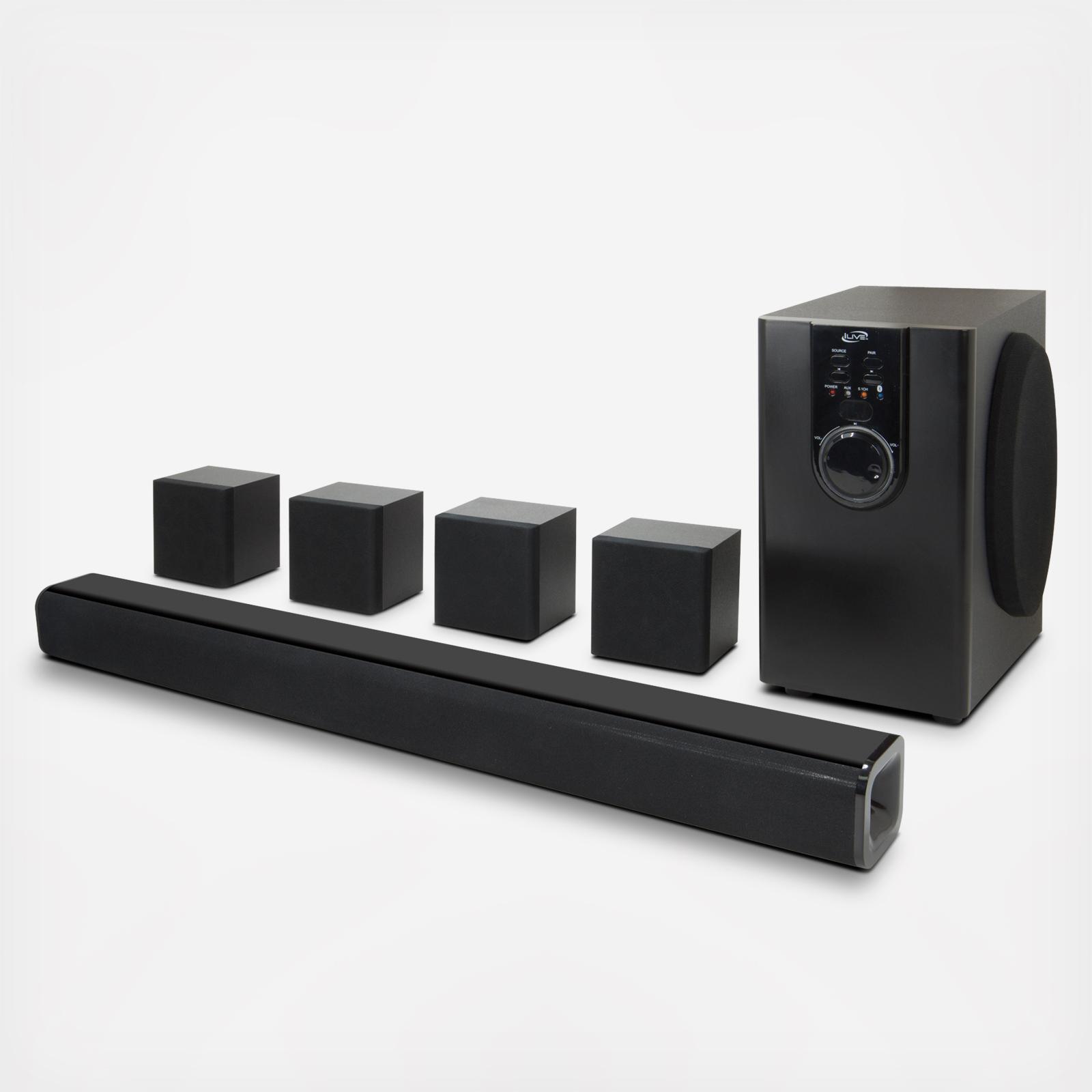 32" Speaker with 4 Satellite Speakers and Subwoofer 1 32" Speaker with 4 Satellite Speakers and Subwoofer