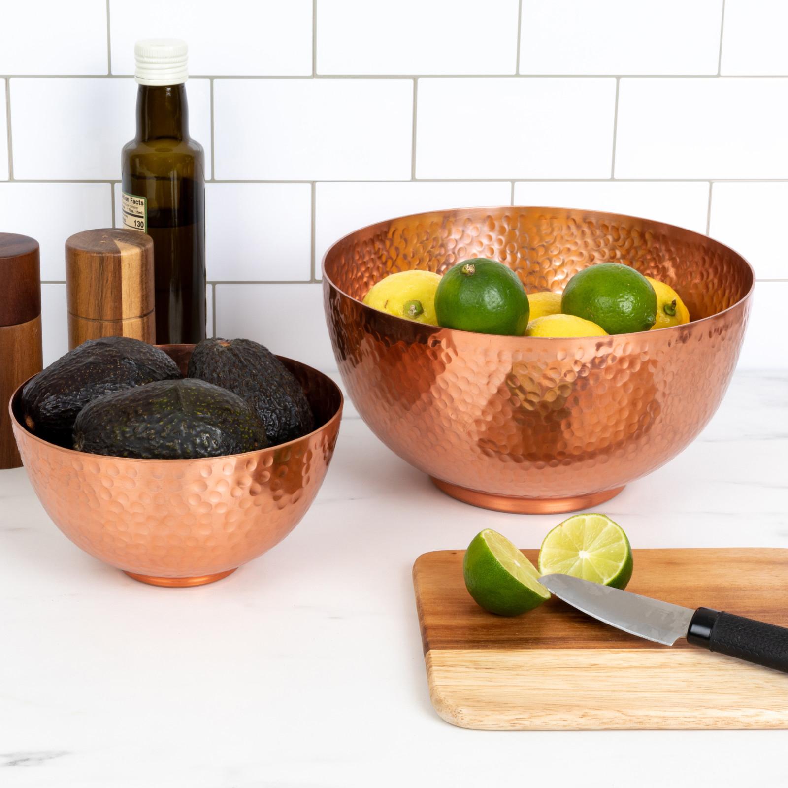 2-Piece Hammered Metal Bowl Set 1 2-Piece Hammered Metal Bowl Set