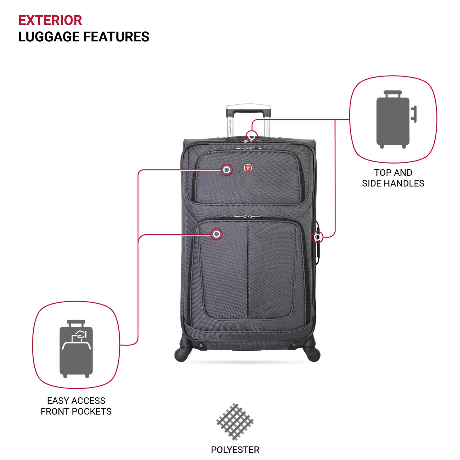 6283 Expandable Spinner 3-Piece Softside Luggage Set 4 6283 Expandable Spinner 3-Piece Softside Luggage Set