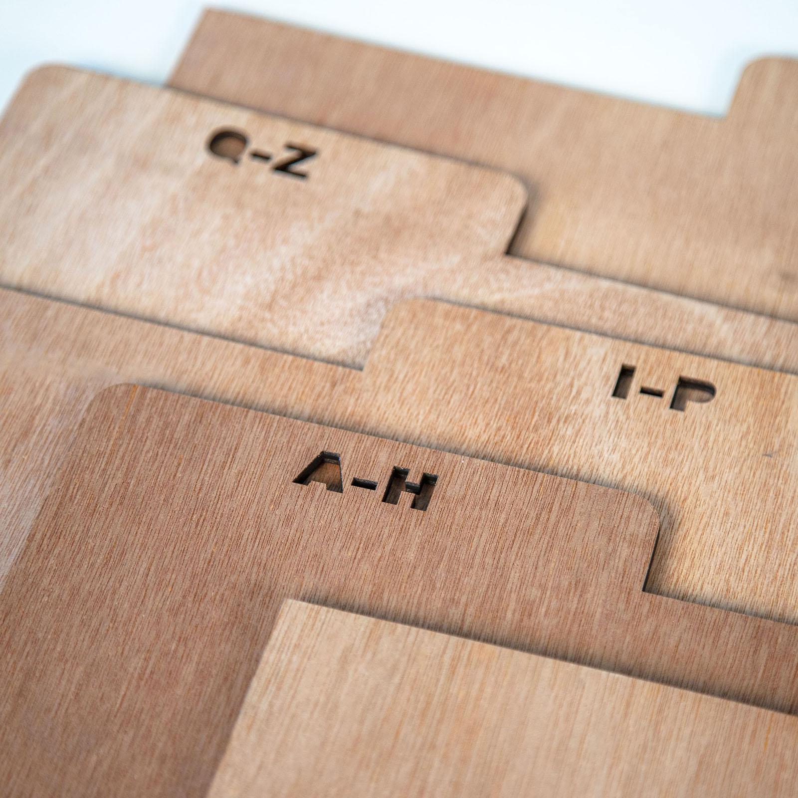A-Z Vinyl Record Crate Dividers