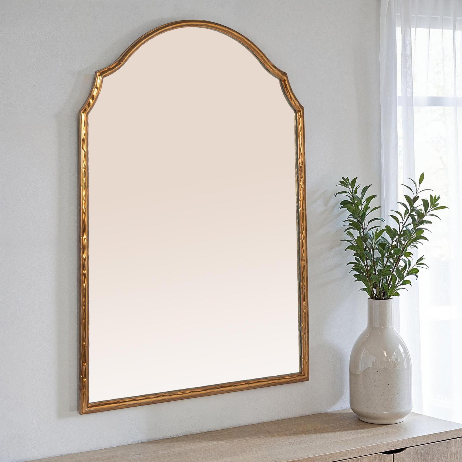 Greta Gold Framed Wall Mirror with Ornate Detailing 9 Greta Gold Framed Wall Mirror with Ornate Detailing