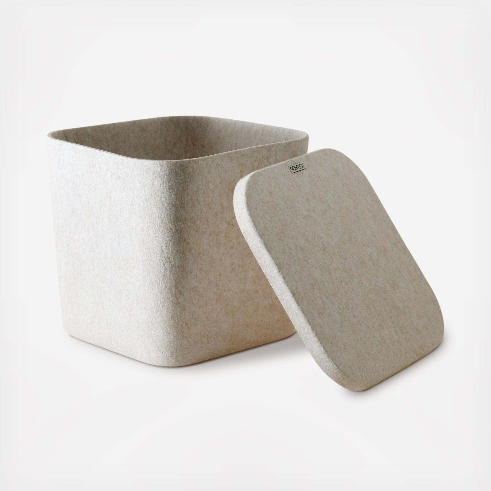 The Sculpted Original Bin with Lid, Set of 3 2 The Sculpted Original Bin with Lid, Set of 3