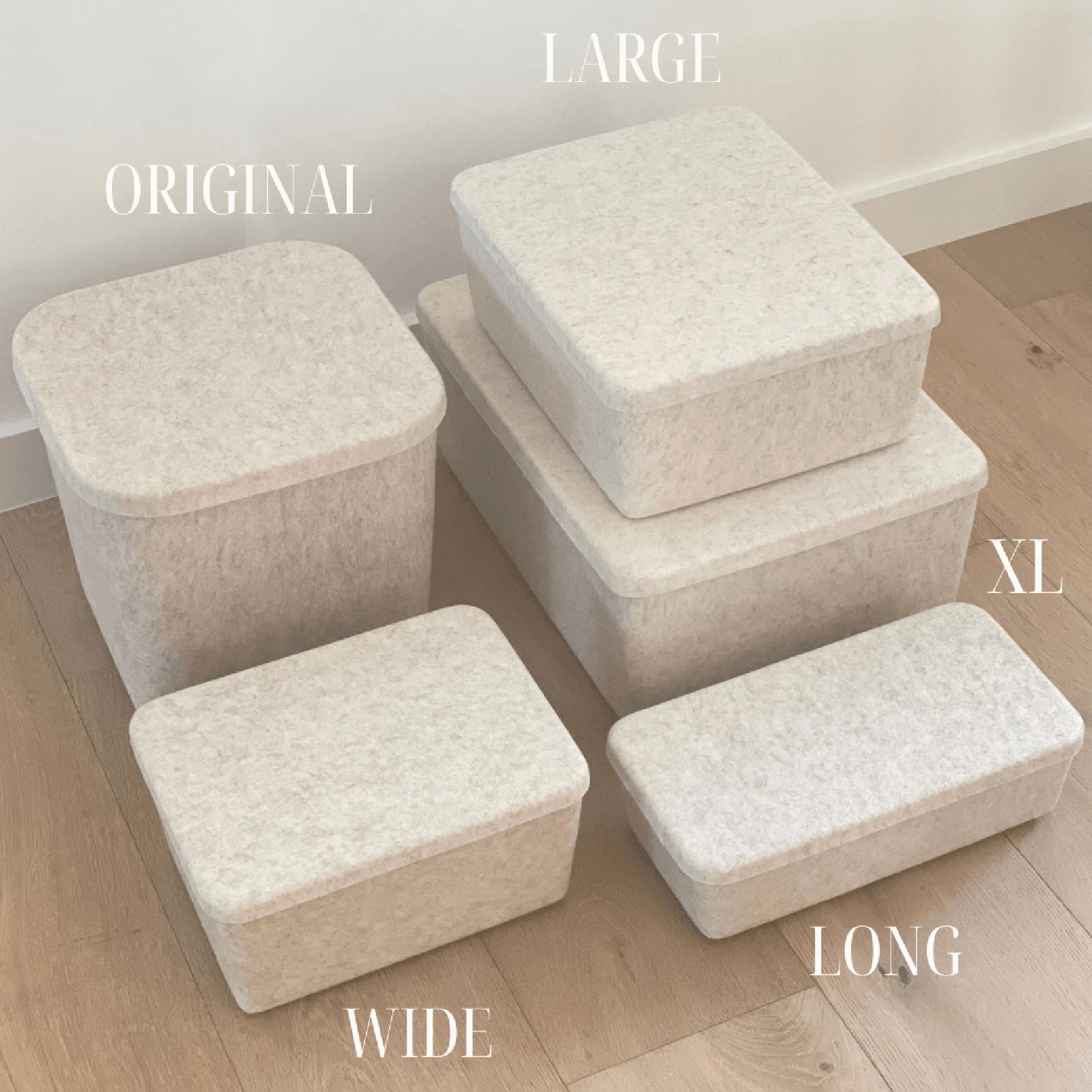 The Sculpted Original Bin with Lid, Set of 3 3 The Sculpted Original Bin with Lid, Set of 3
