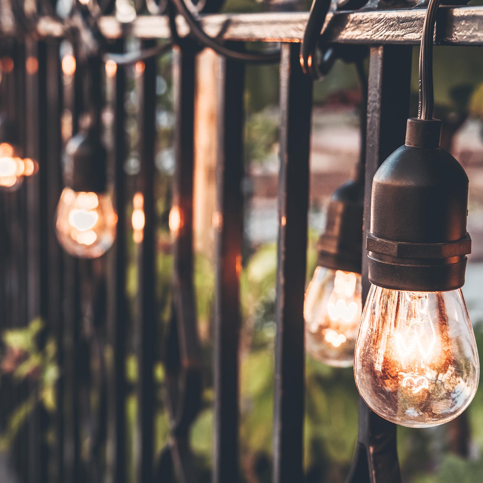 48' Vintage Bulb Shatter Resistant String Light Kit 1 48' Vintage Bulb Shatter Resistant String Light Kit