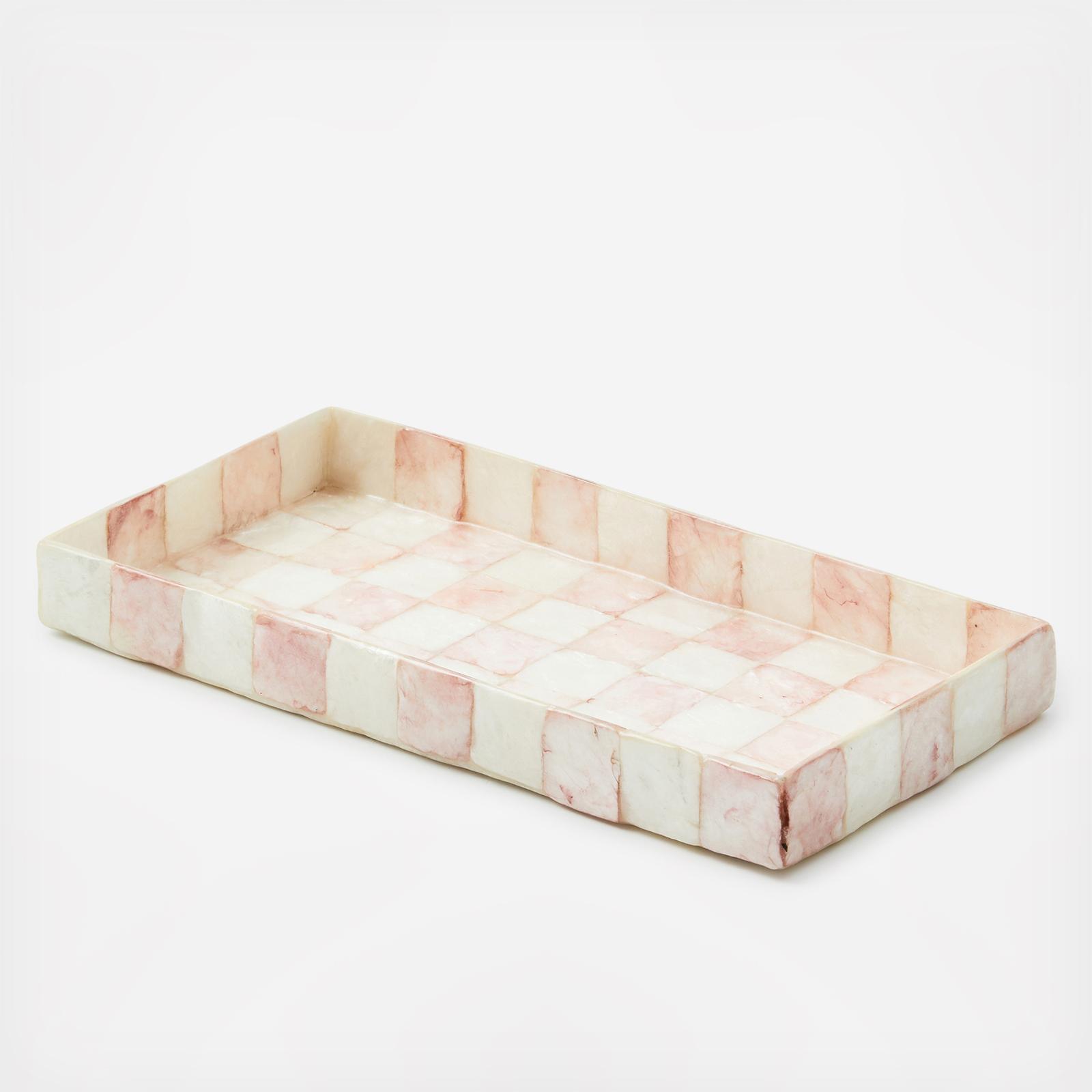 Rosy Check Capiz Vanity Tray 1 Rosy Check Capiz Vanity Tray