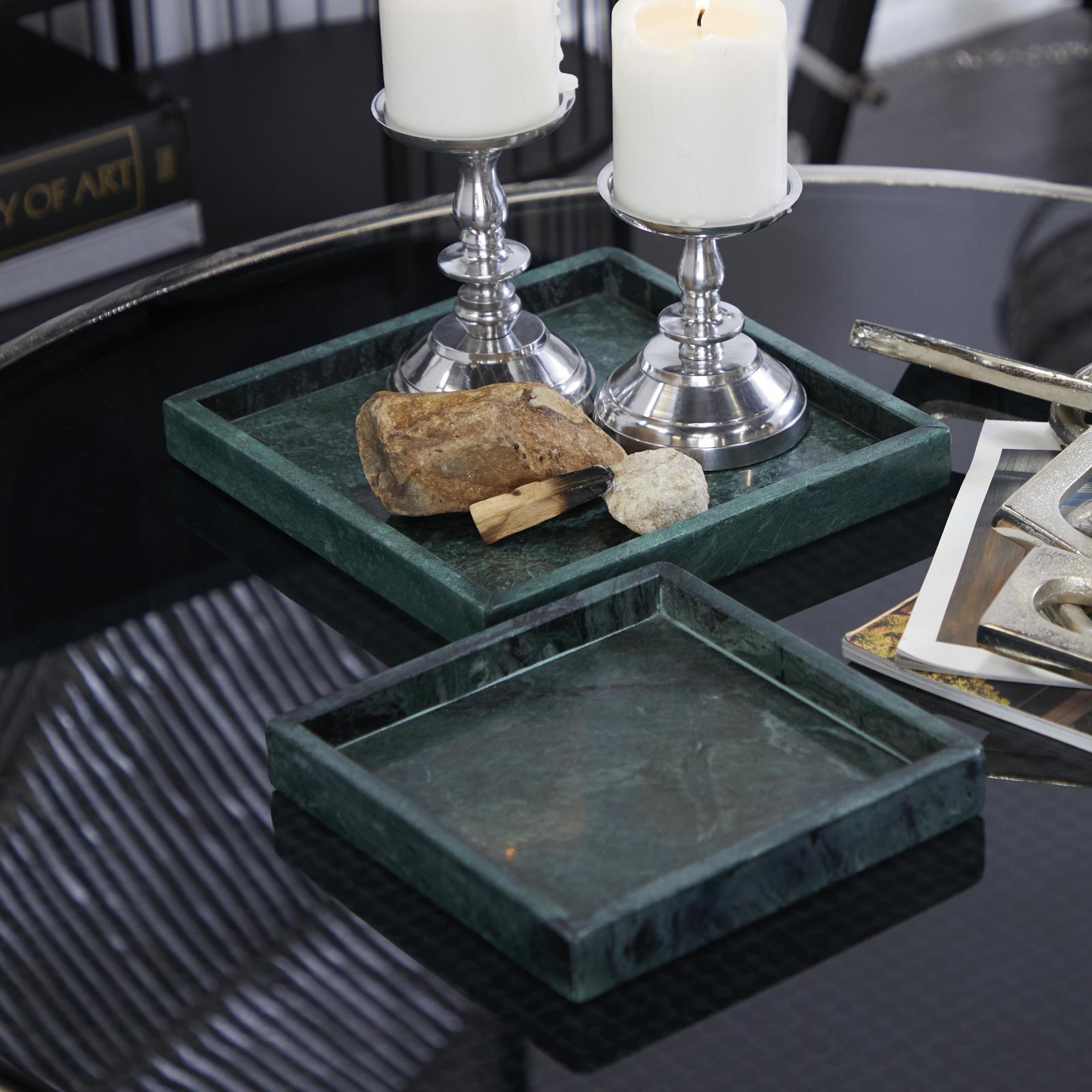 Marble 2-Piece Square Living Room Decor Tray Set 14 Marble 2-Piece Square Living Room Decor Tray Set
