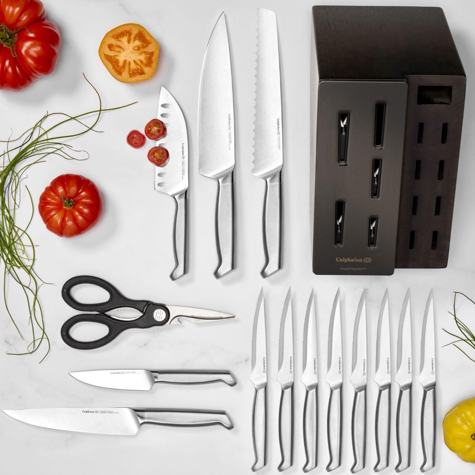 Premier 15-Piece Knife Set with SharpIN EdgeTech, Stainless Steel Handle 5 Premier 15-Piece Knife Set with SharpIN EdgeTech, Stainless Steel Handle