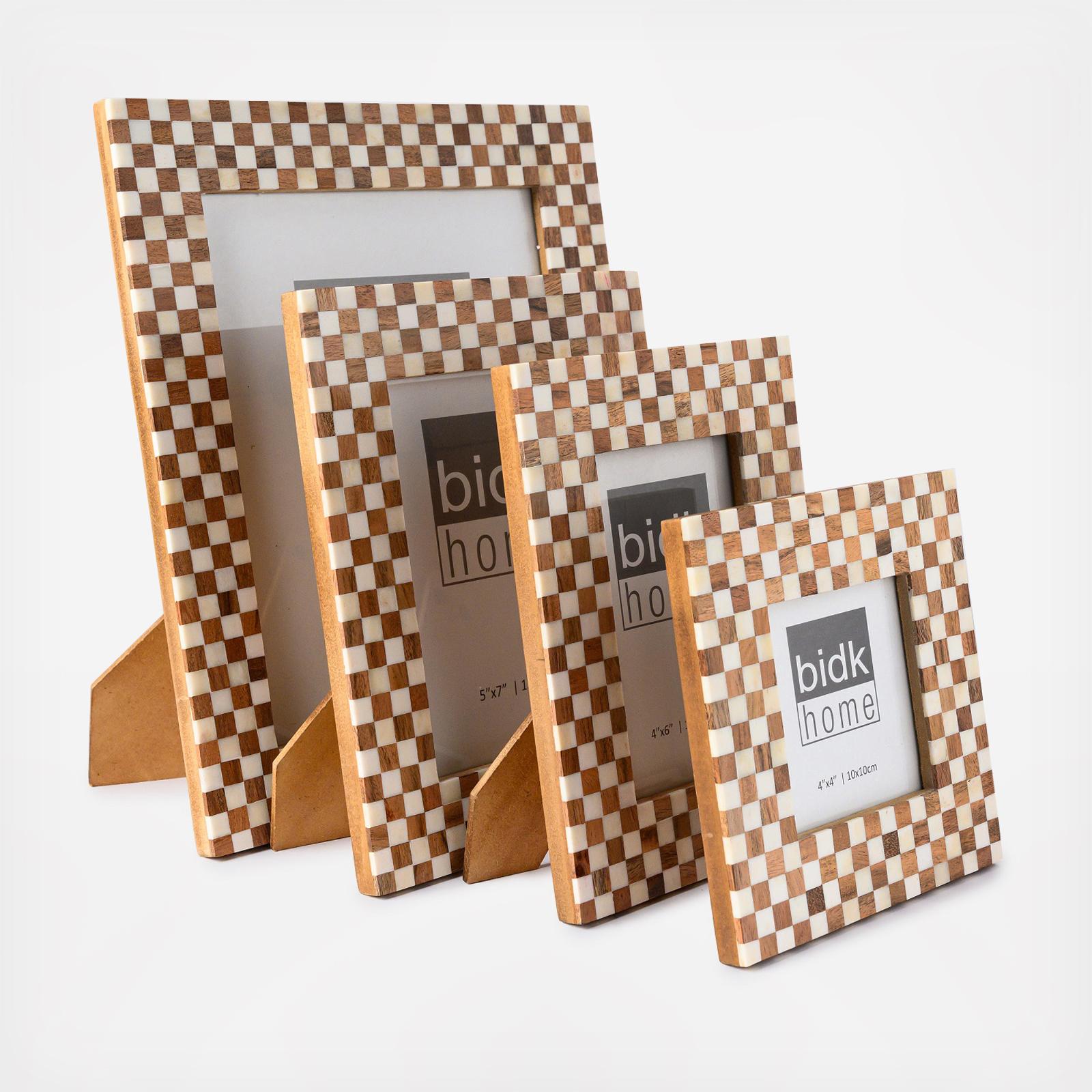 Checkered Picture Wood Frame 4 Checkered Picture Wood Frame