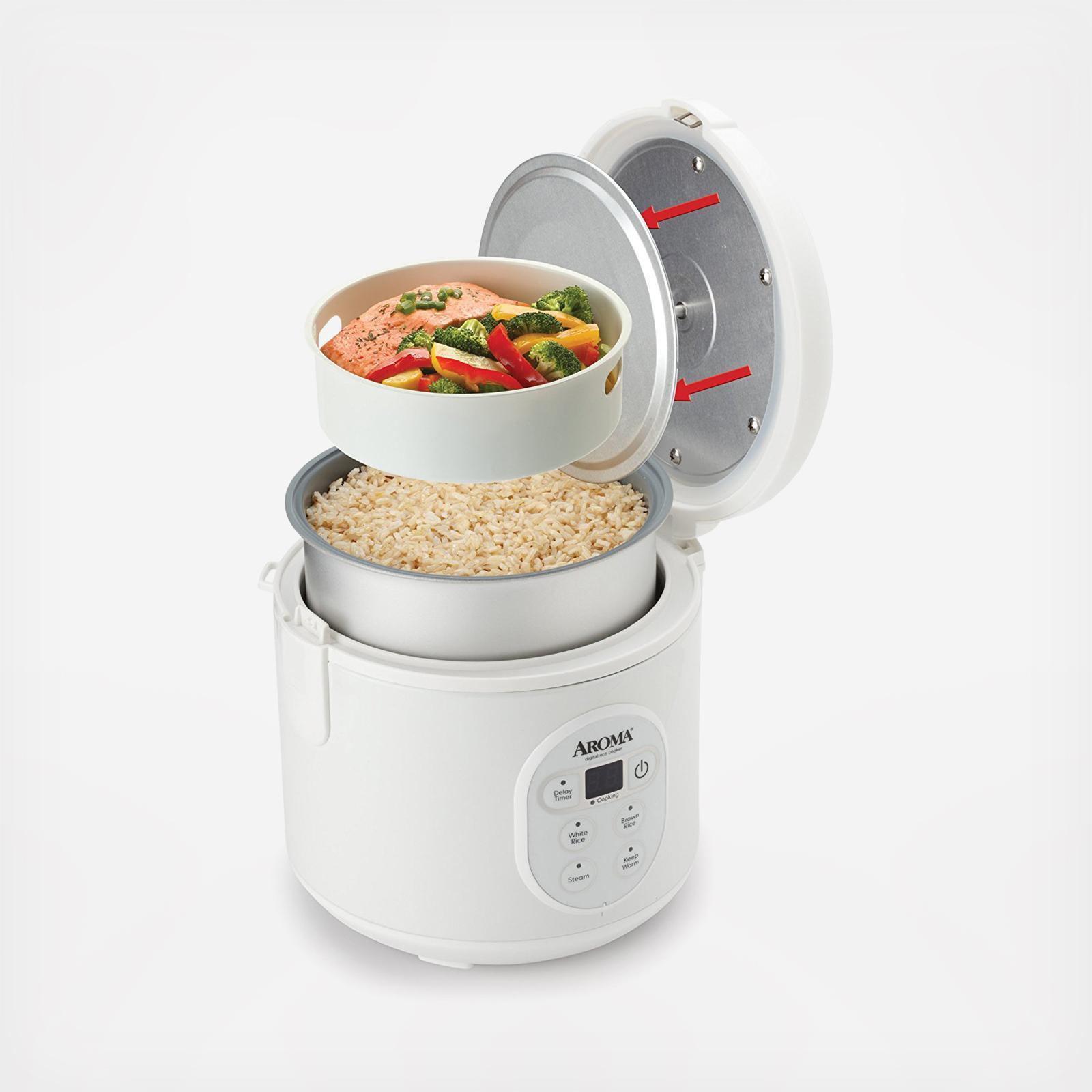 Digital Cool-Touch Rice Cooker with Steam Tray 2 Digital Cool-Touch Rice Cooker with Steam Tray