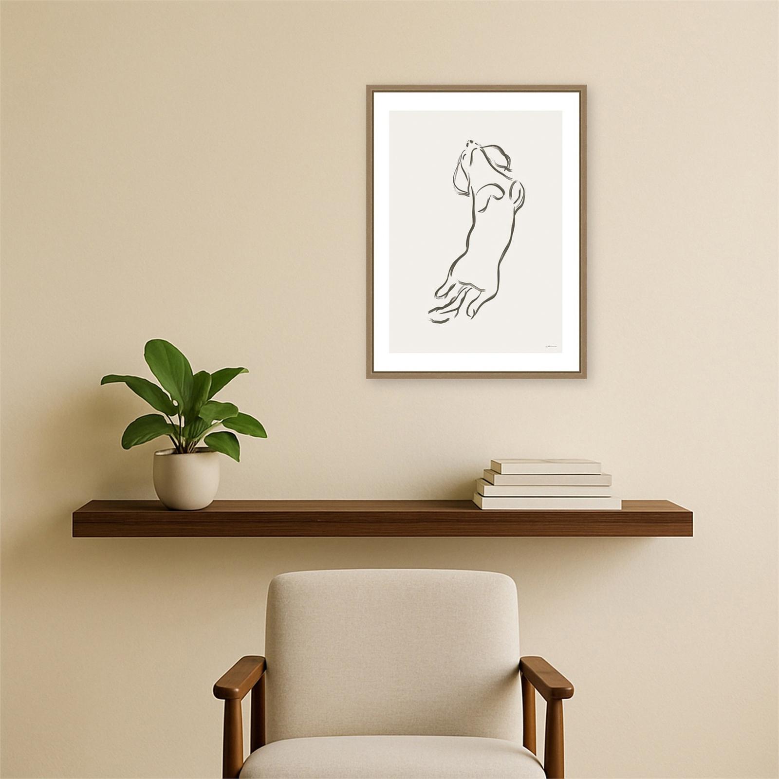 Dachshund Dog Print Framed Canvas Wall Art 3 Dachshund Dog Print Framed Canvas Wall Art