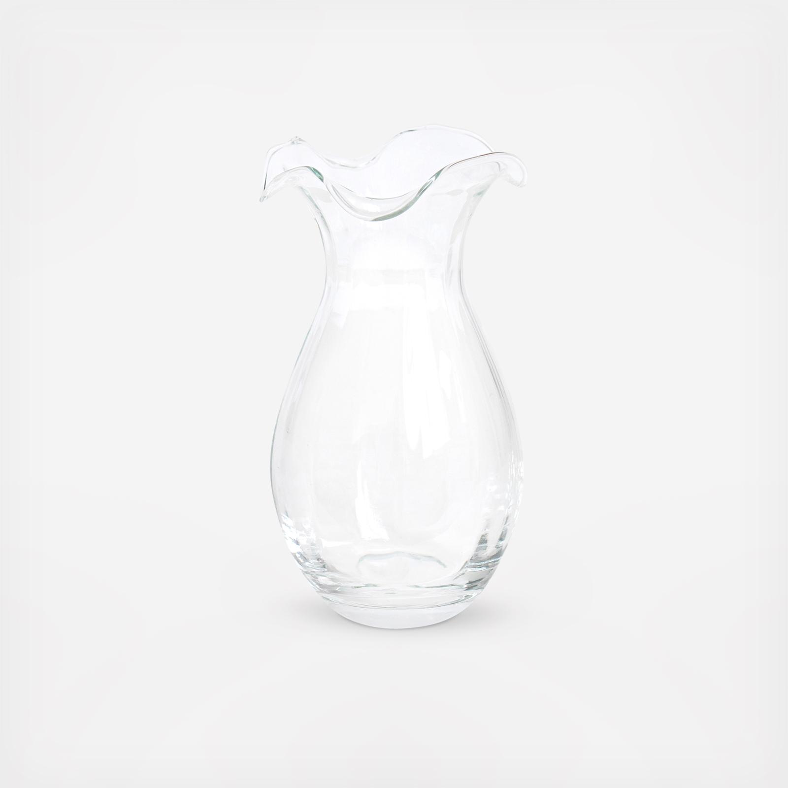 Hibiscus Glass Vertical Fluted Small Vase 2 Hibiscus Glass Vertical Fluted Small Vase