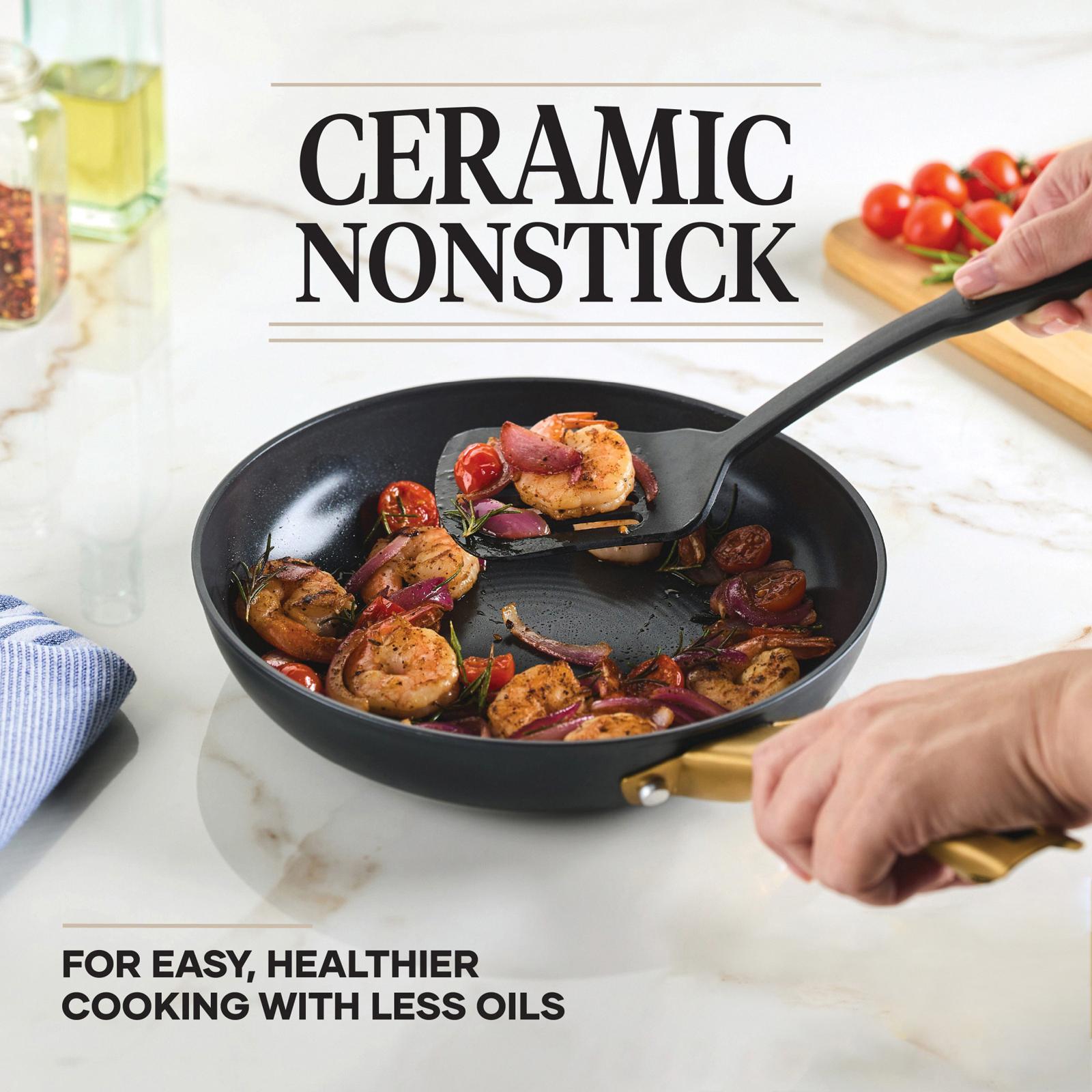 Forged Induction Ceramic Nonstick 12-Piece Cookware Set 4 Forged Induction Ceramic Nonstick 12-Piece Cookware Set