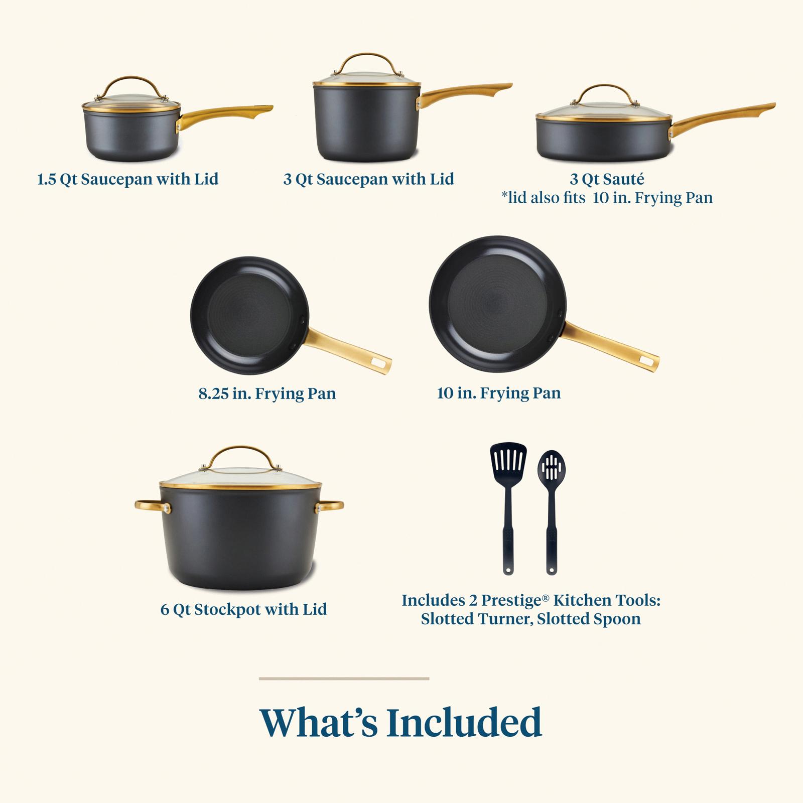 Forged Induction Ceramic Nonstick 12-Piece Cookware Set 8 Forged Induction Ceramic Nonstick 12-Piece Cookware Set