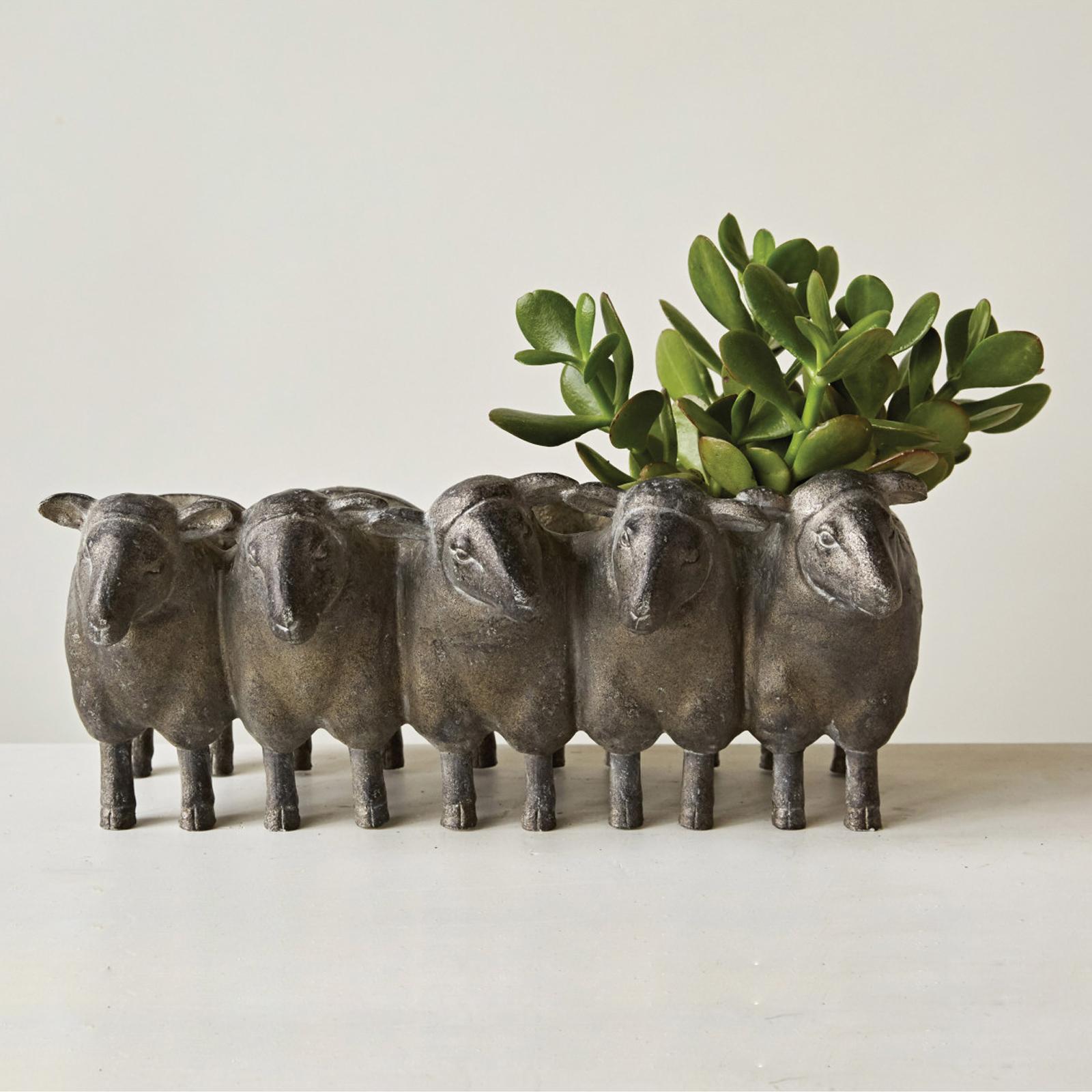 Resin Sheep Planter 11 Resin Sheep Planter