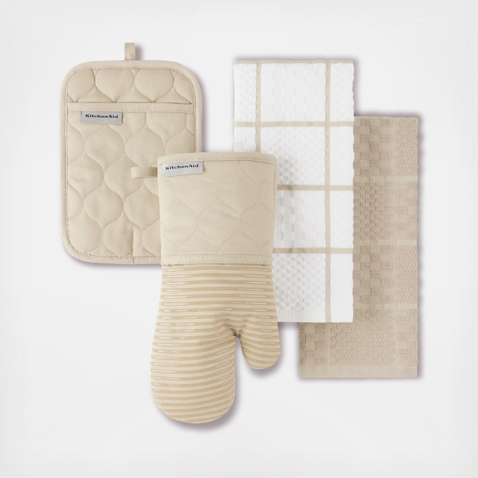 Onion Quilt 4-Piece Kitchen Towel & Mitt Set