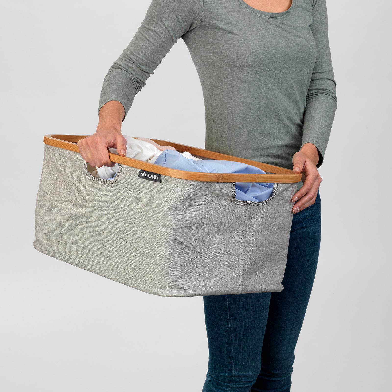 Foldable Bamboo Rim Laundry Basket 1 Foldable Bamboo Rim Laundry Basket
