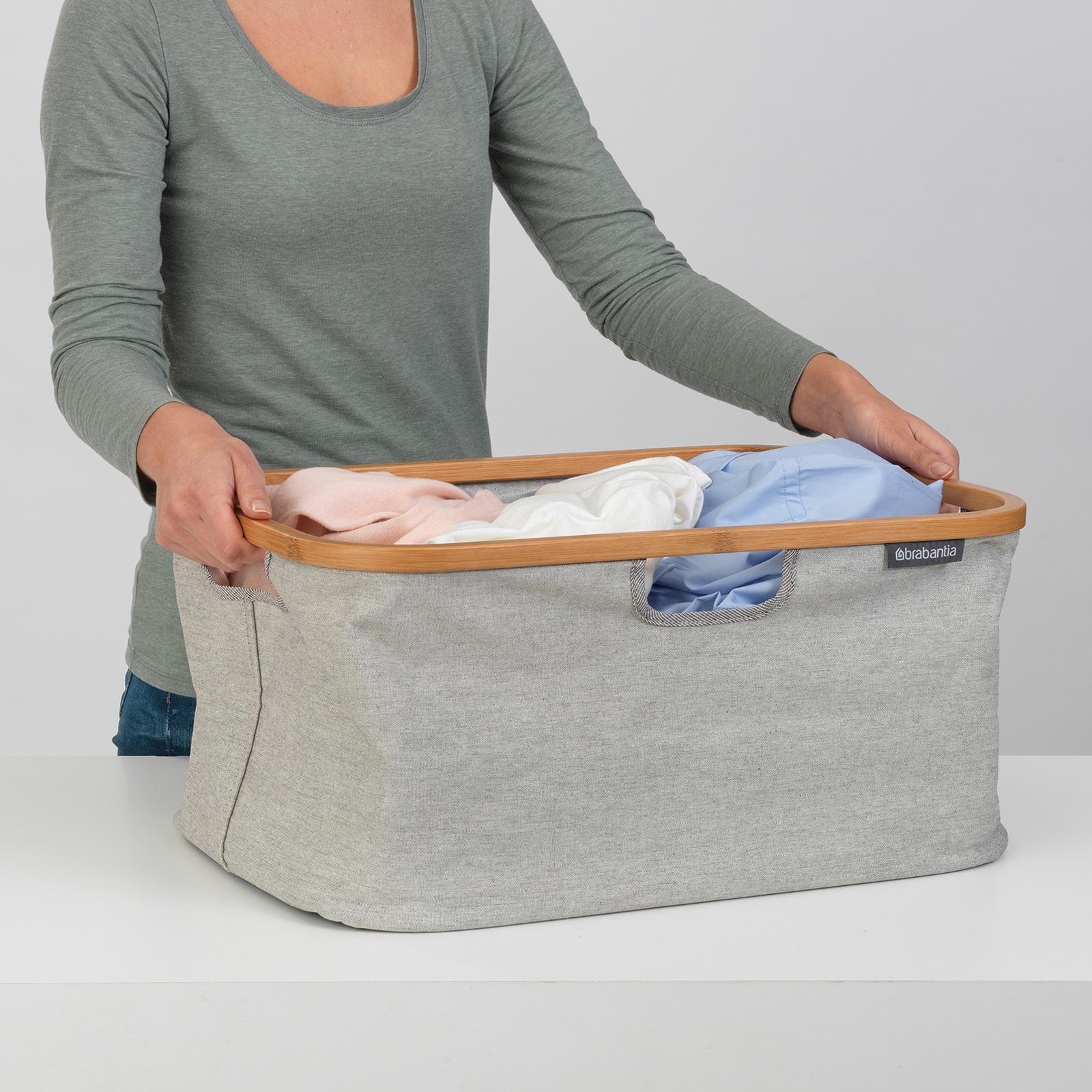 Foldable Bamboo Rim Laundry Basket 2 Foldable Bamboo Rim Laundry Basket