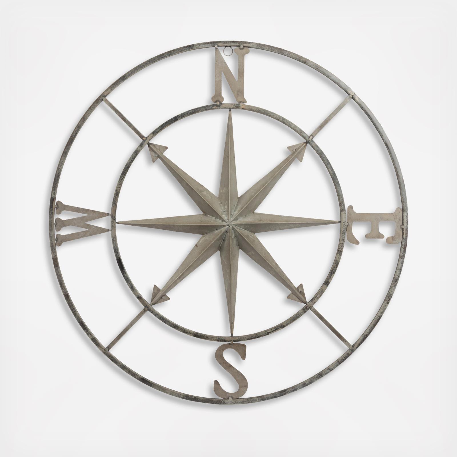 Metal Compass Wall Decor 2 Metal Compass Wall Decor