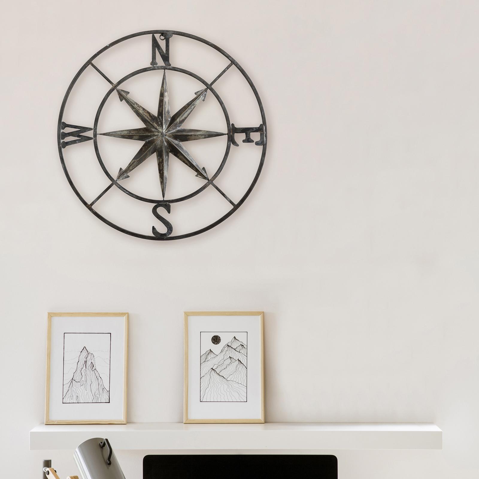 Metal Compass Wall Decor 3 Metal Compass Wall Decor