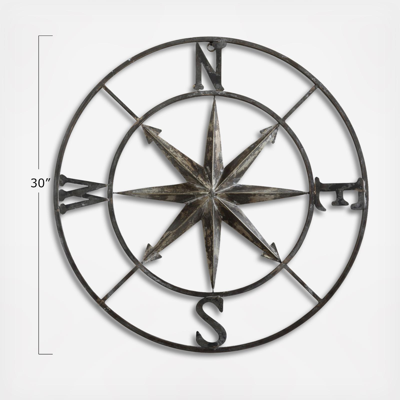 Metal Compass Wall Decor 5 Metal Compass Wall Decor