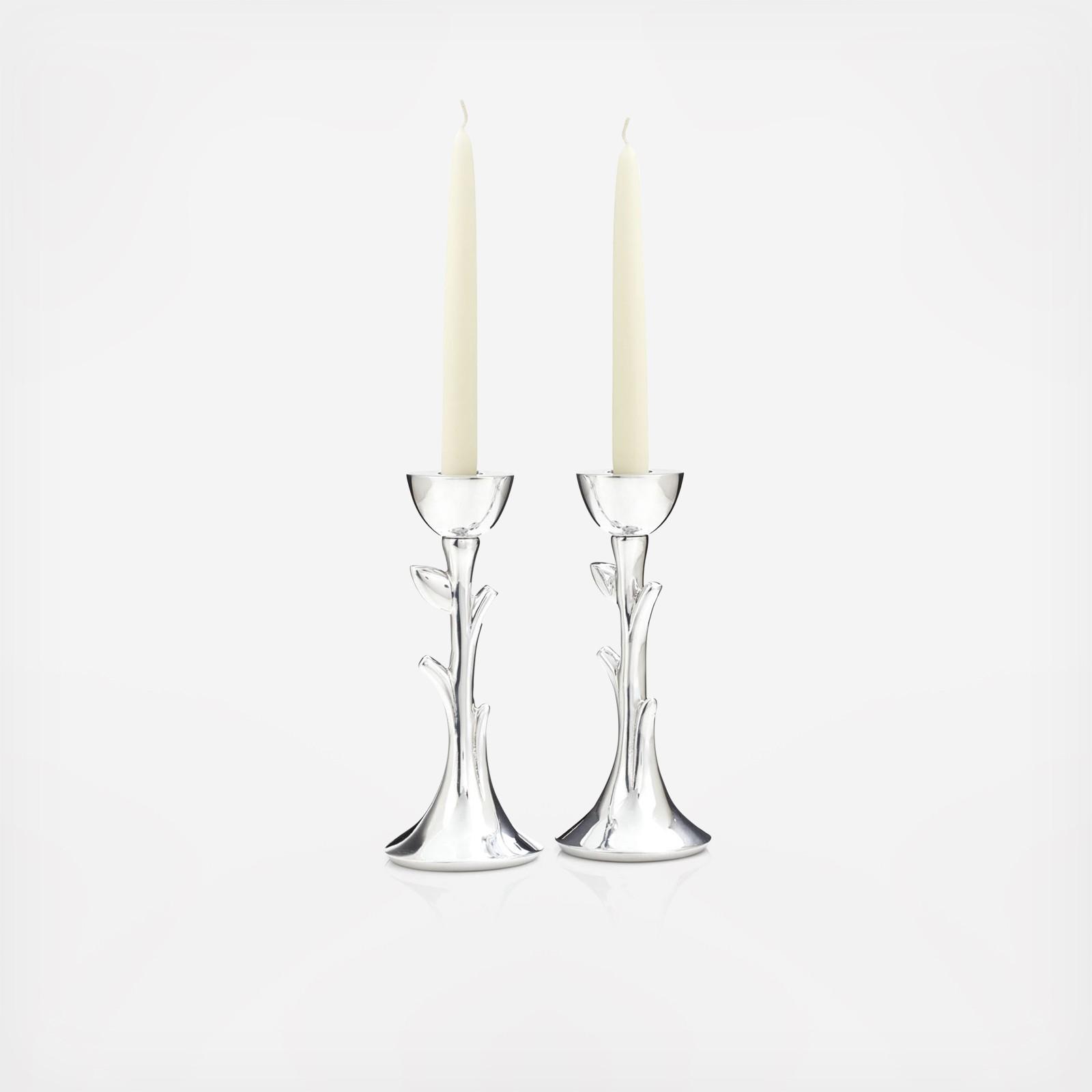 Tree Of Life Sabbath Candlestick, Set of 2 5 Tree Of Life Sabbath Candlestick, Set of 2