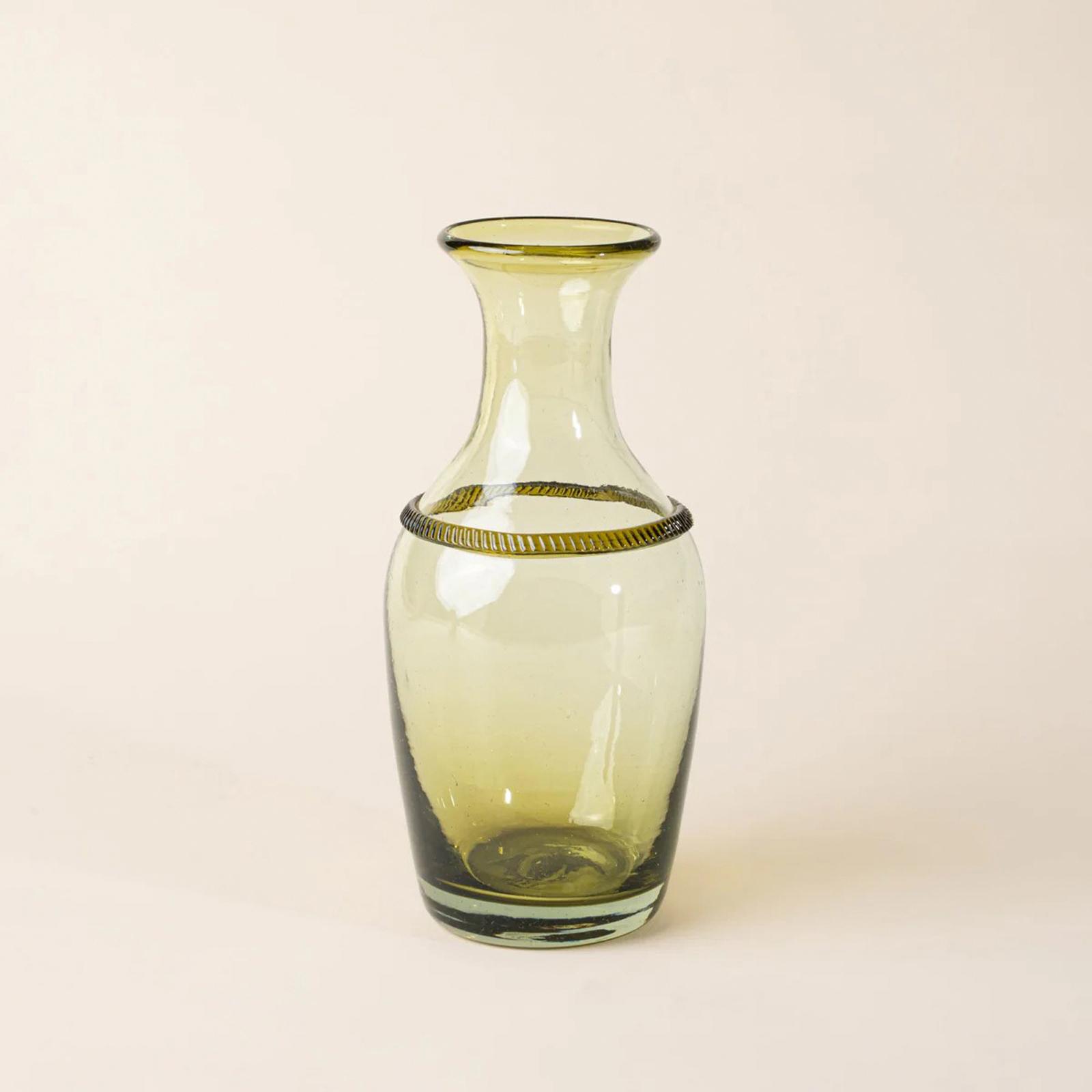 Banded Glassware Bottle Vase 1 Banded Glassware Bottle Vase