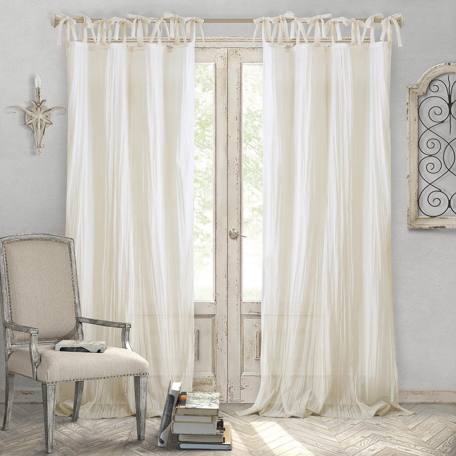 Jolie Semi-Sheer Tab Top Curtain