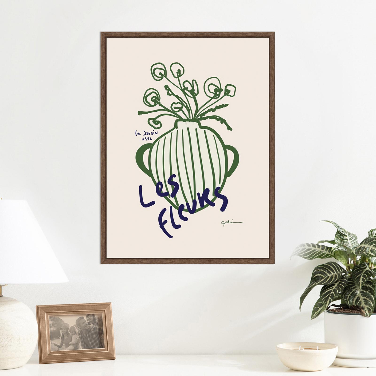 Le Jardin Print Framed Canvas Wall Art