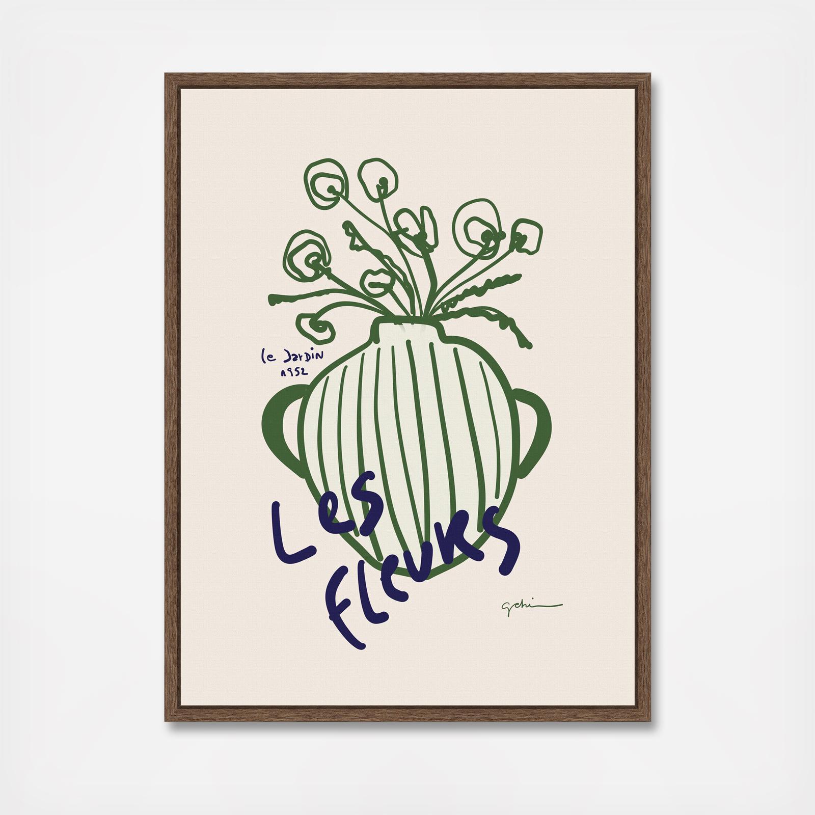 Le Jardin Print Framed Canvas Wall Art