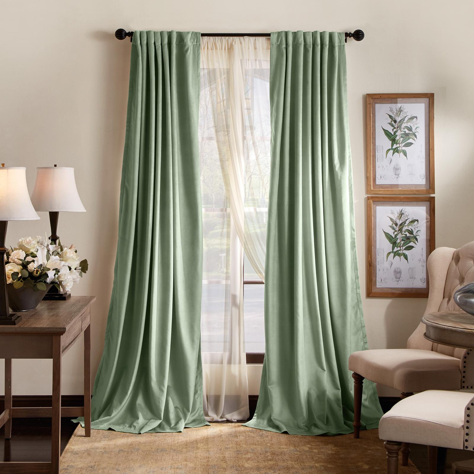Lucca Velvet Blackout Curtain Panel, Set of 2
