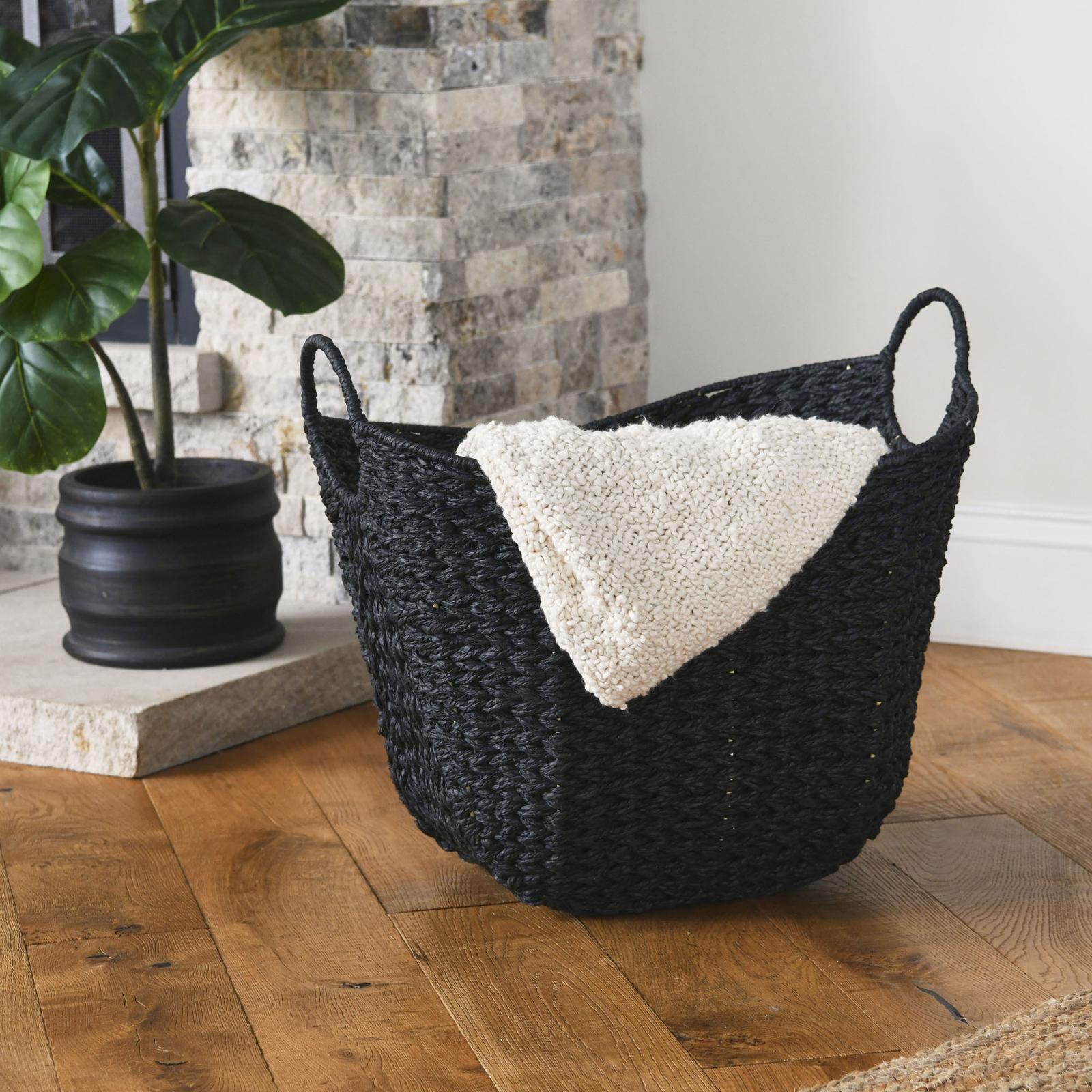 Paper Rope Basket with Handle 8 Paper Rope Basket with Handle