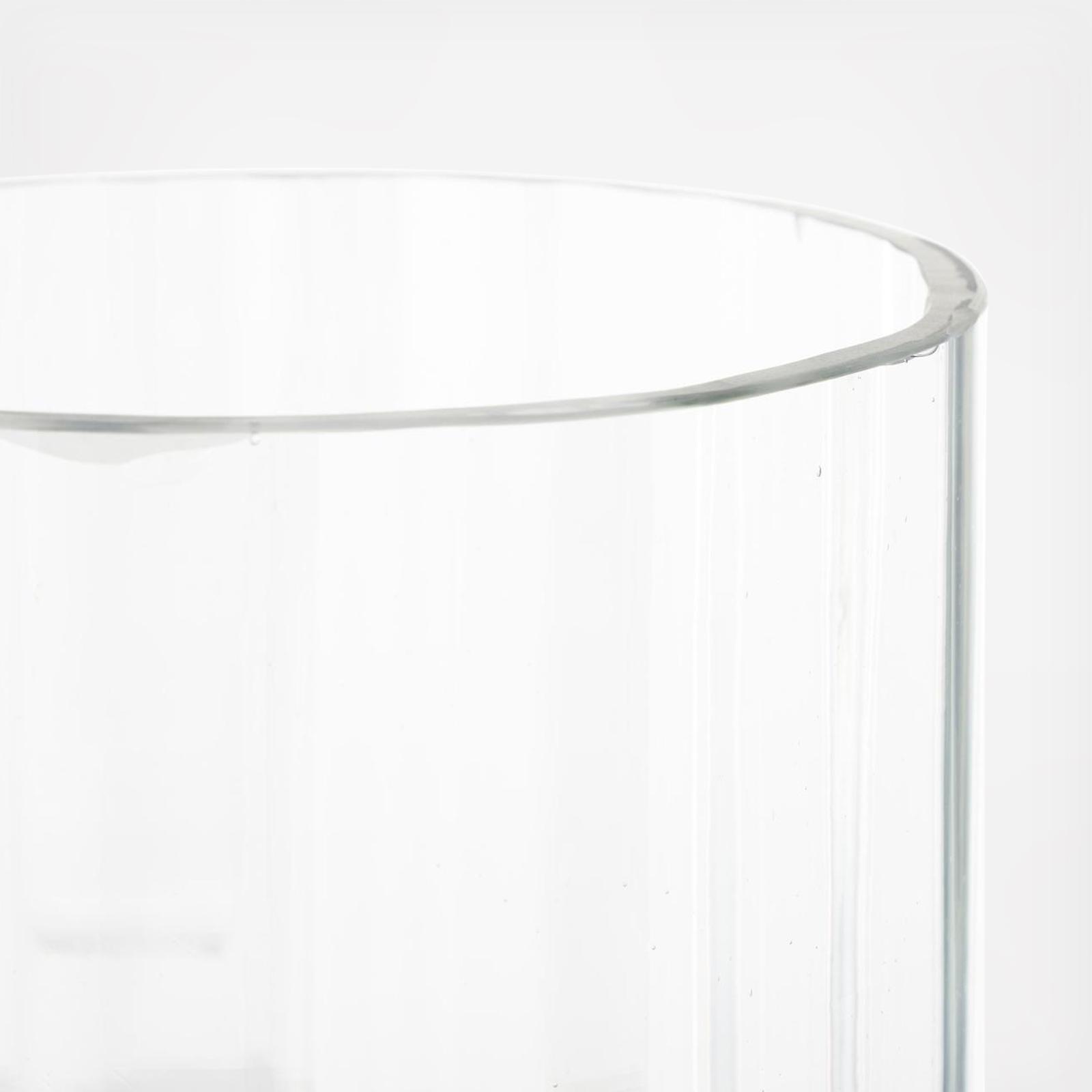 Ribbed Glass Fluted Decorative Candle Holder with Elevated Base 7 Ribbed Glass Fluted Decorative Candle Holder with Elevated Base