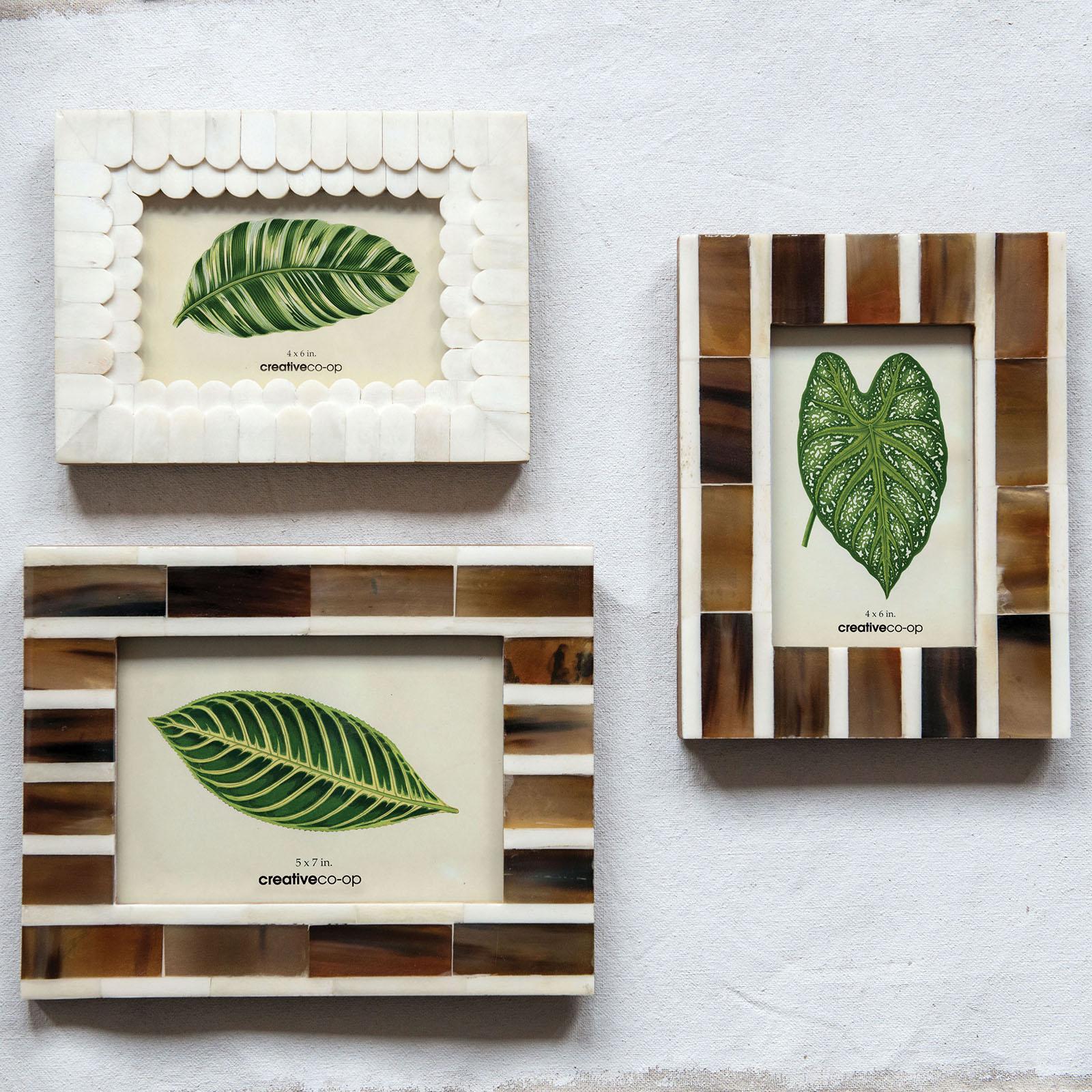 Scalloped Bone Wood Photo Frame 2 Scalloped Bone Wood Photo Frame