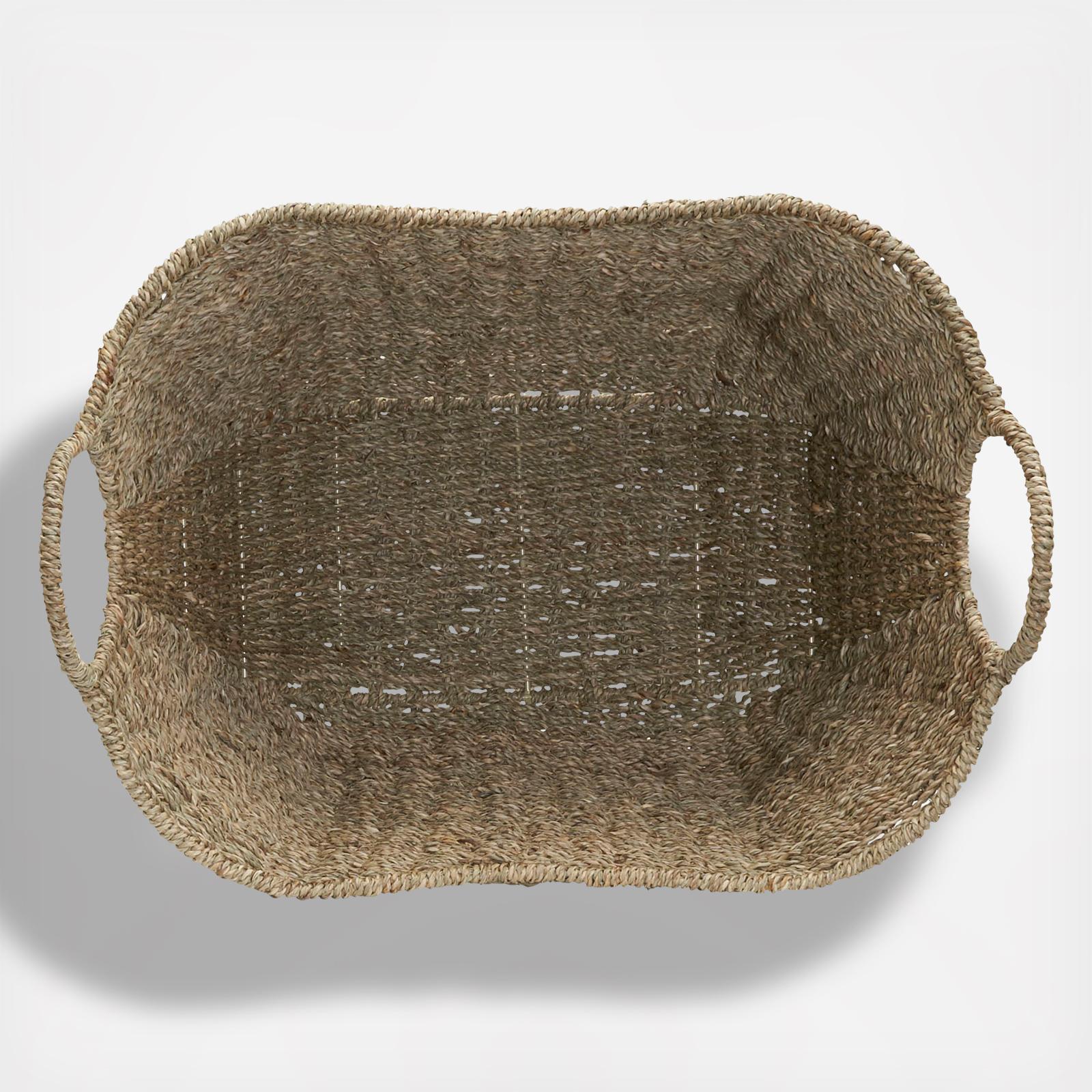 Seagrass Wicker Basket with Handle 5 Seagrass Wicker Basket with Handle