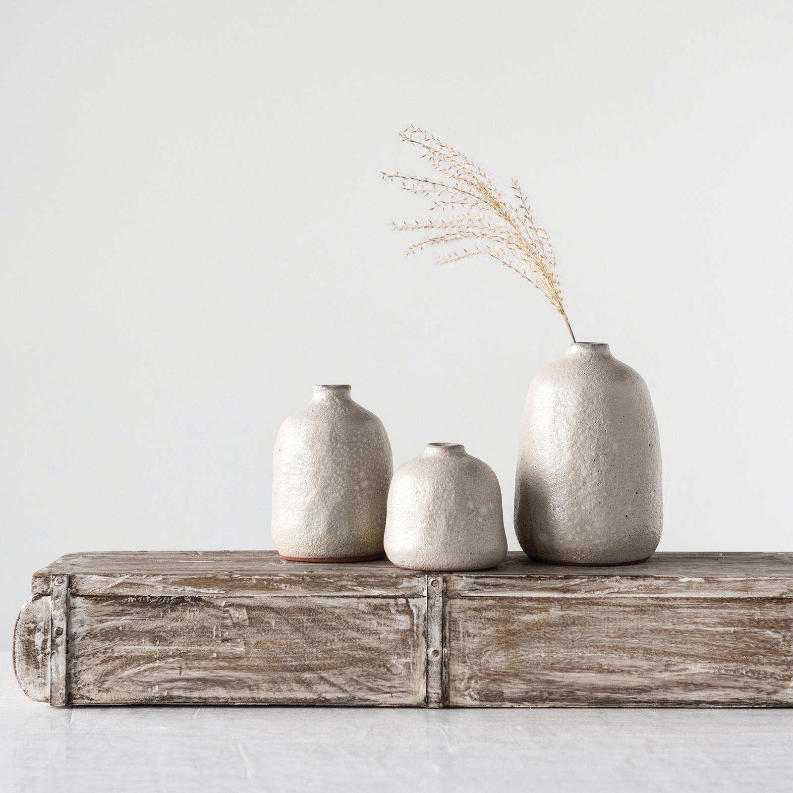 Terracotta 3-Piece Vase Set 6 Terracotta 3-Piece Vase Set