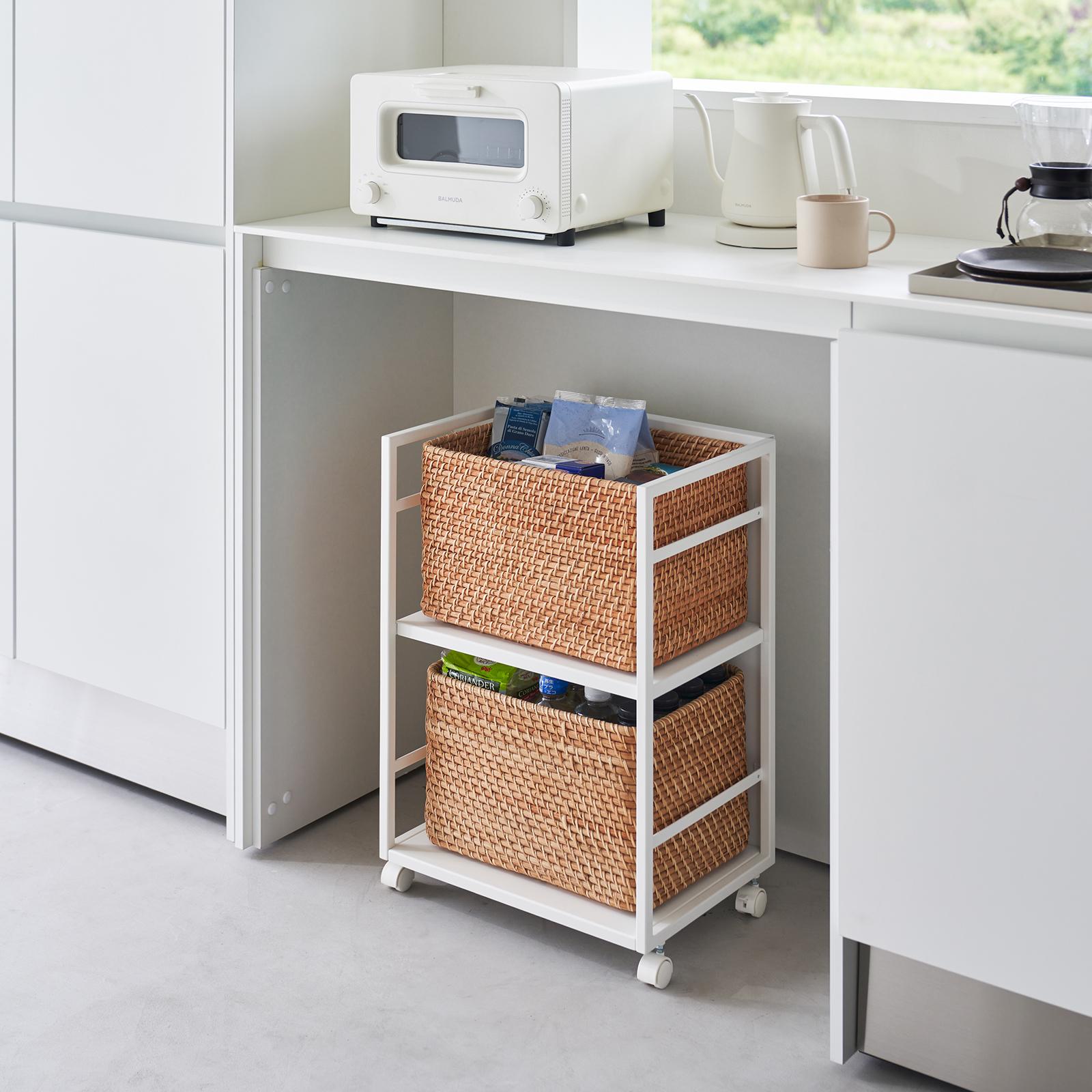 Tower 2-Tier Hideaway Storage Cart 4 Tower 2-Tier Hideaway Storage Cart