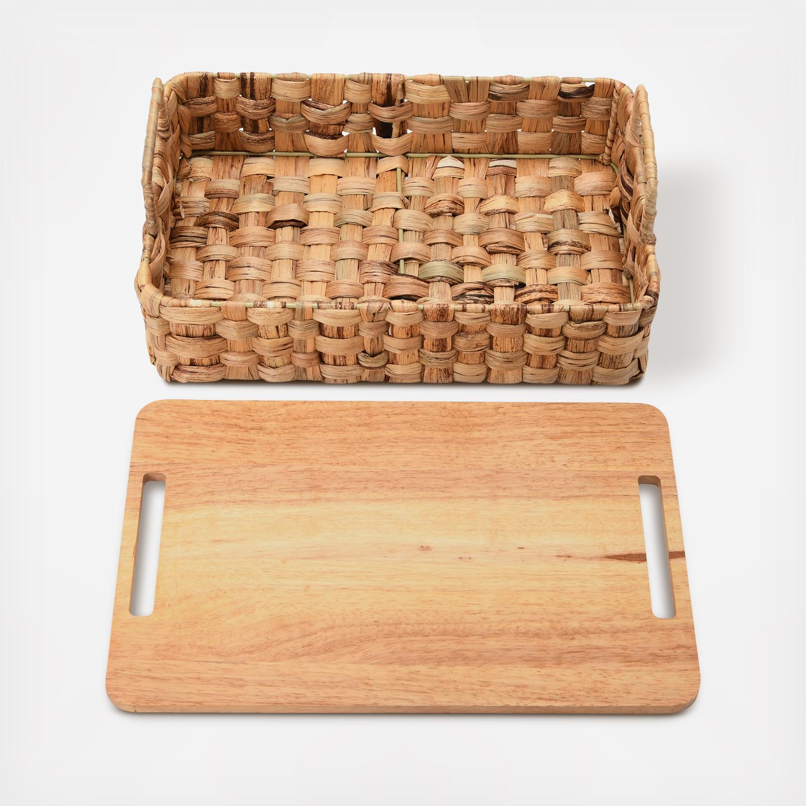 2-Piece Stackable Hyacinth Basket with Lid 6 2-Piece Stackable Hyacinth Basket with Lid