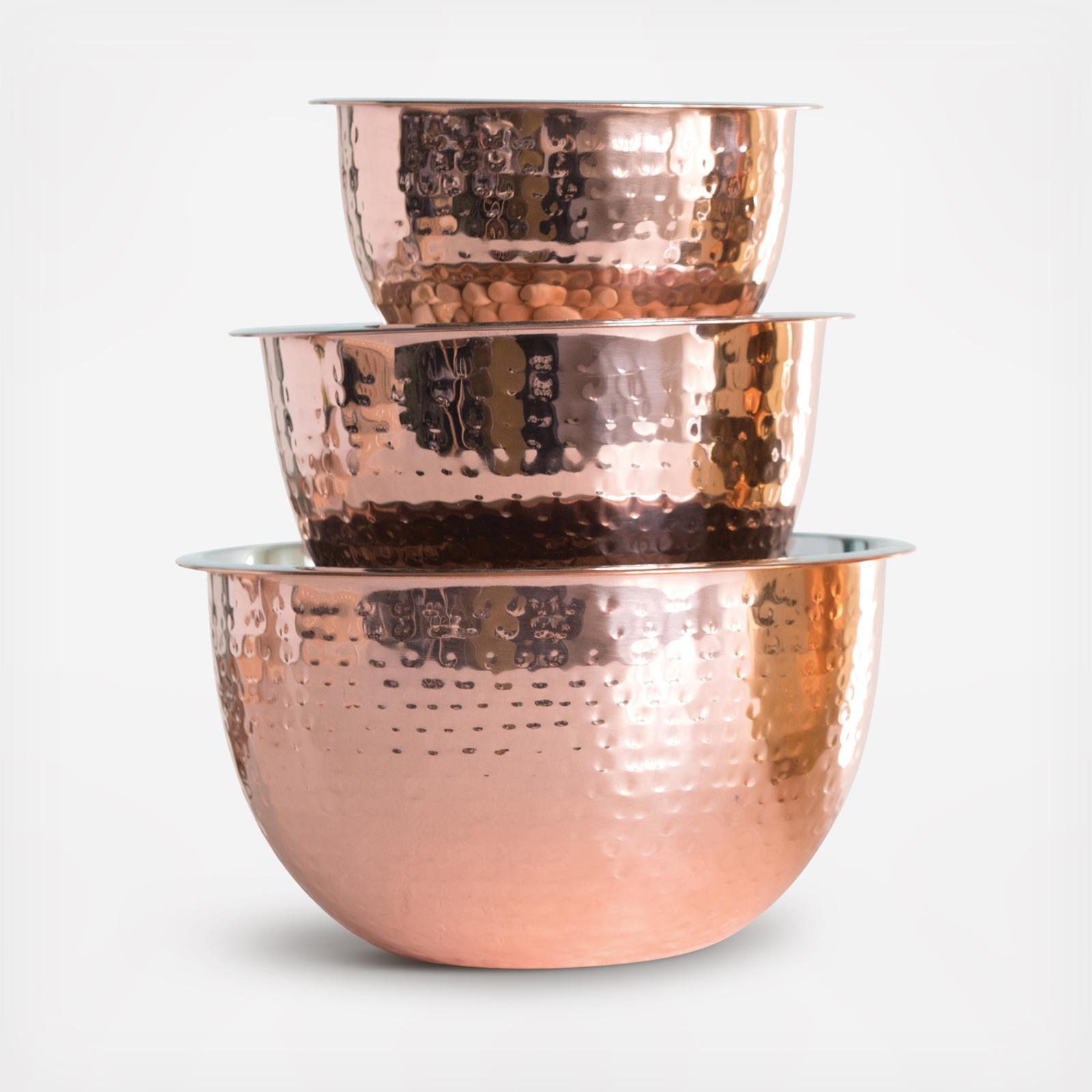 3-Piece Sonoma Hammered  Stainless Steel Bowl Set